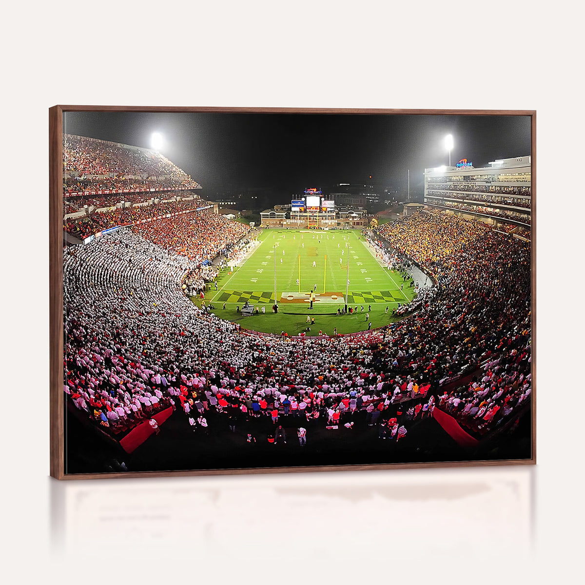 12091-PAN-FL-20X10 - University of Maryland Terrapins Football Team Print - College Park SECU Stadium Wall Art Canvas
