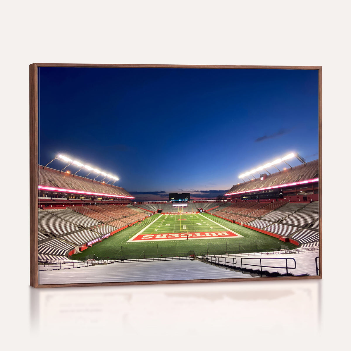 15051-MGV-CV-36X24 - Rutgers Scarlet Knights Football Team Print, Piscataway SHI Stadium