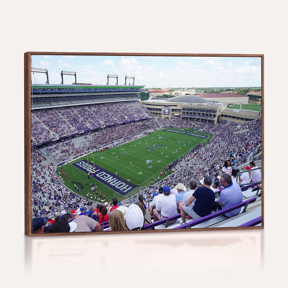 95139-MGV-CV-36X24 - The Texas Christian University TCU Horned Frogs Football Team Print, Fort Worth