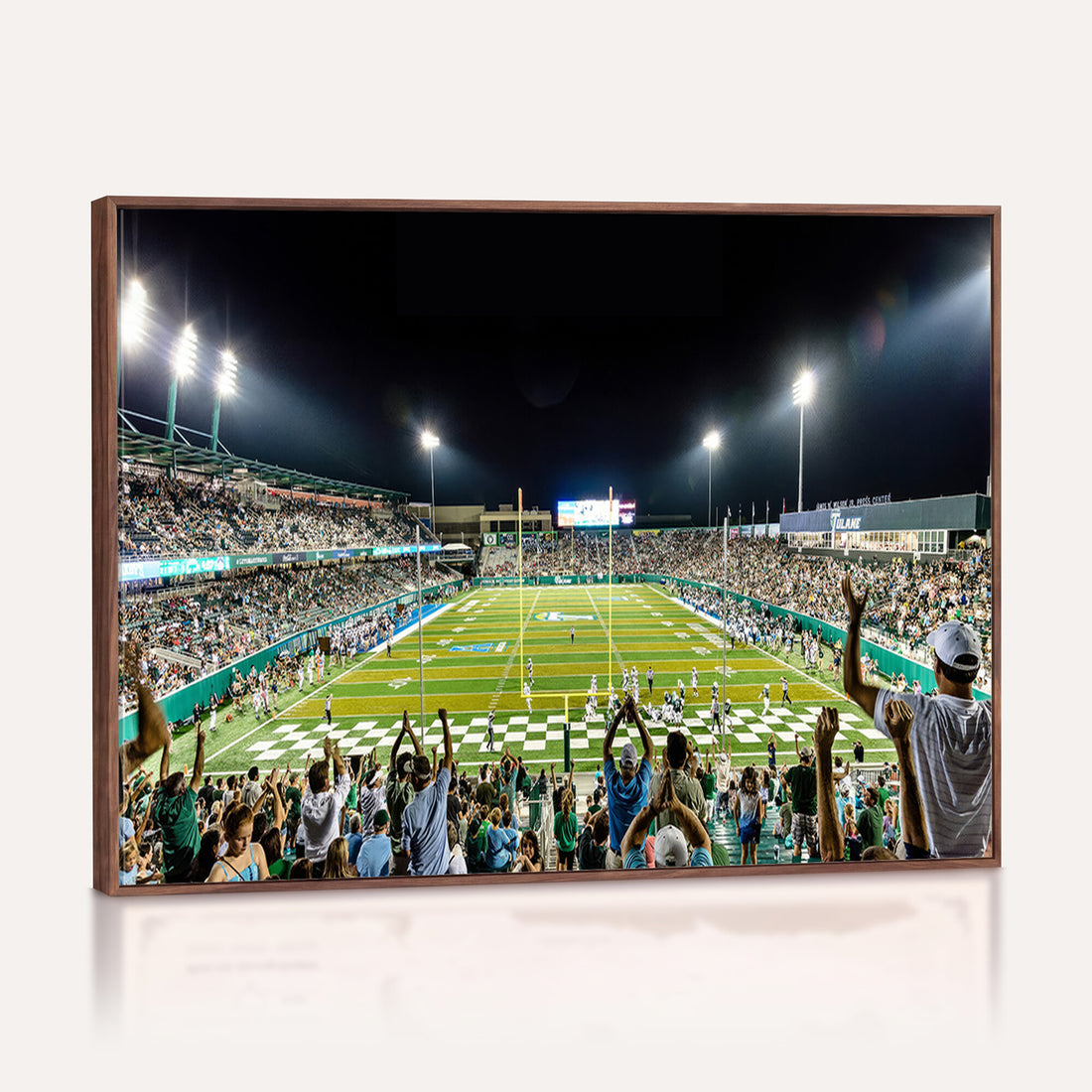 The Tulane University Green Wave Football Team Print, New Orleans Yulman Stadium
