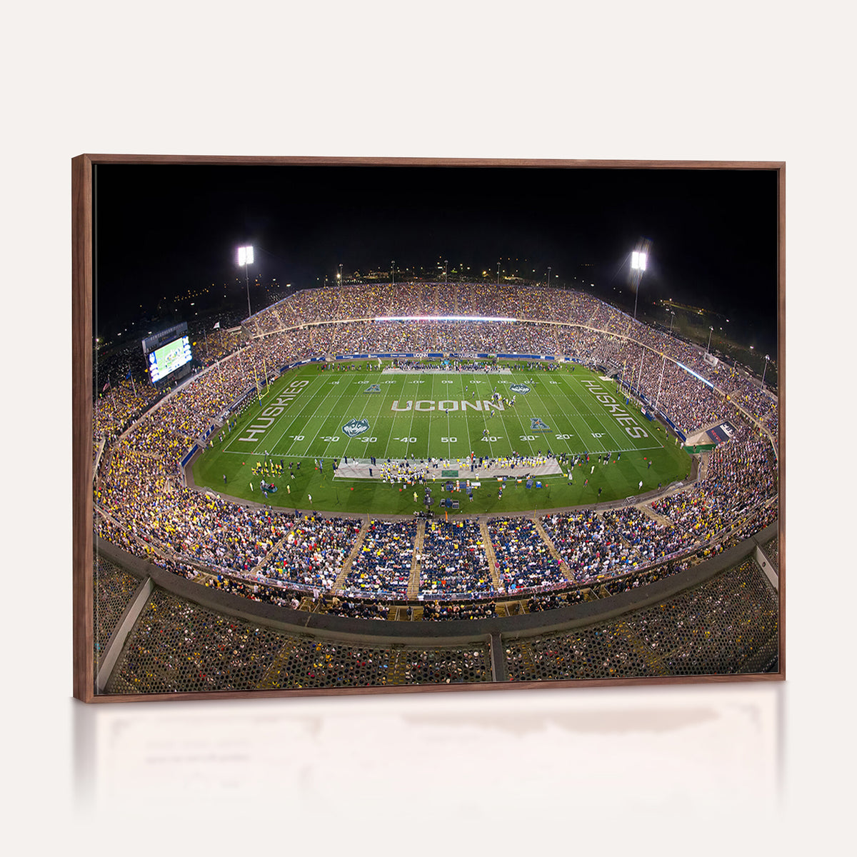 52855-MGV-CV-36X24 - The University of Connecticut UCONN Huskies Football Team Print, East Hartford