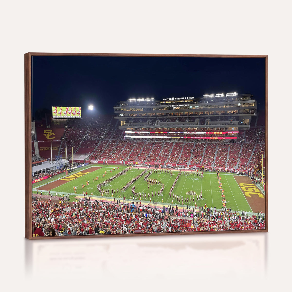 26280-MGV-CV-36X24 - The University of Southern California USC Trojans Football Team Print, Man Cave Wall Decor
