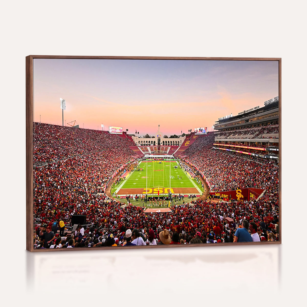 39904-MGV-CV-36X24 - The University of Southern California USC Trojans Football Team Print, Home Bar Wall Decor