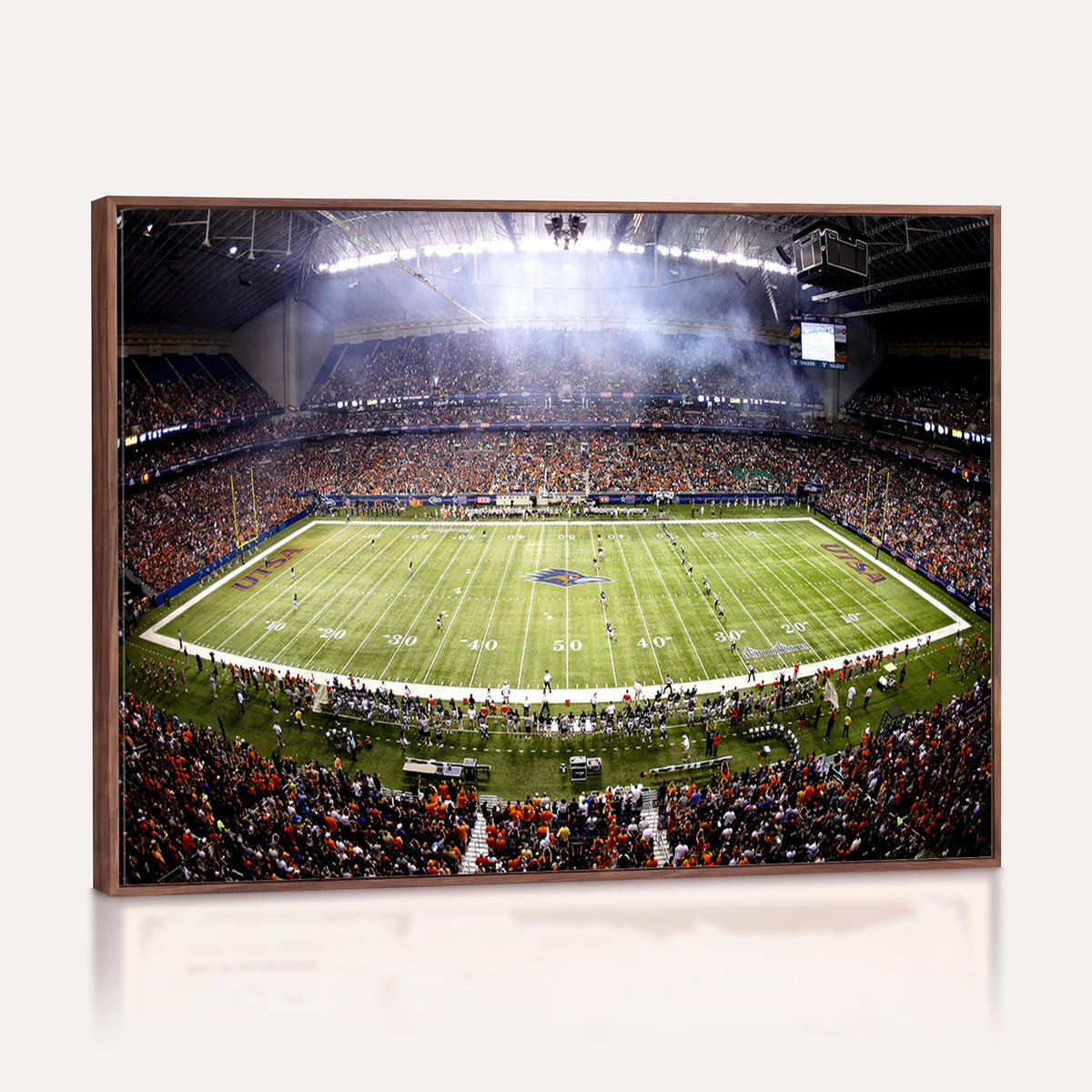 46972-MGV-CV-36X24 - The University of Texas at San Antonio Roadrunners Football Team Print, Framed and Ready to Hang