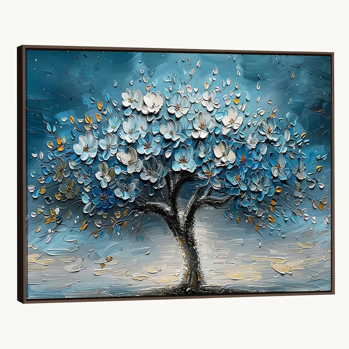 24109-_Poster-30x20 - Abstract Blooming Tree Wall Art Canvas Print, Floral Modern Home Decor