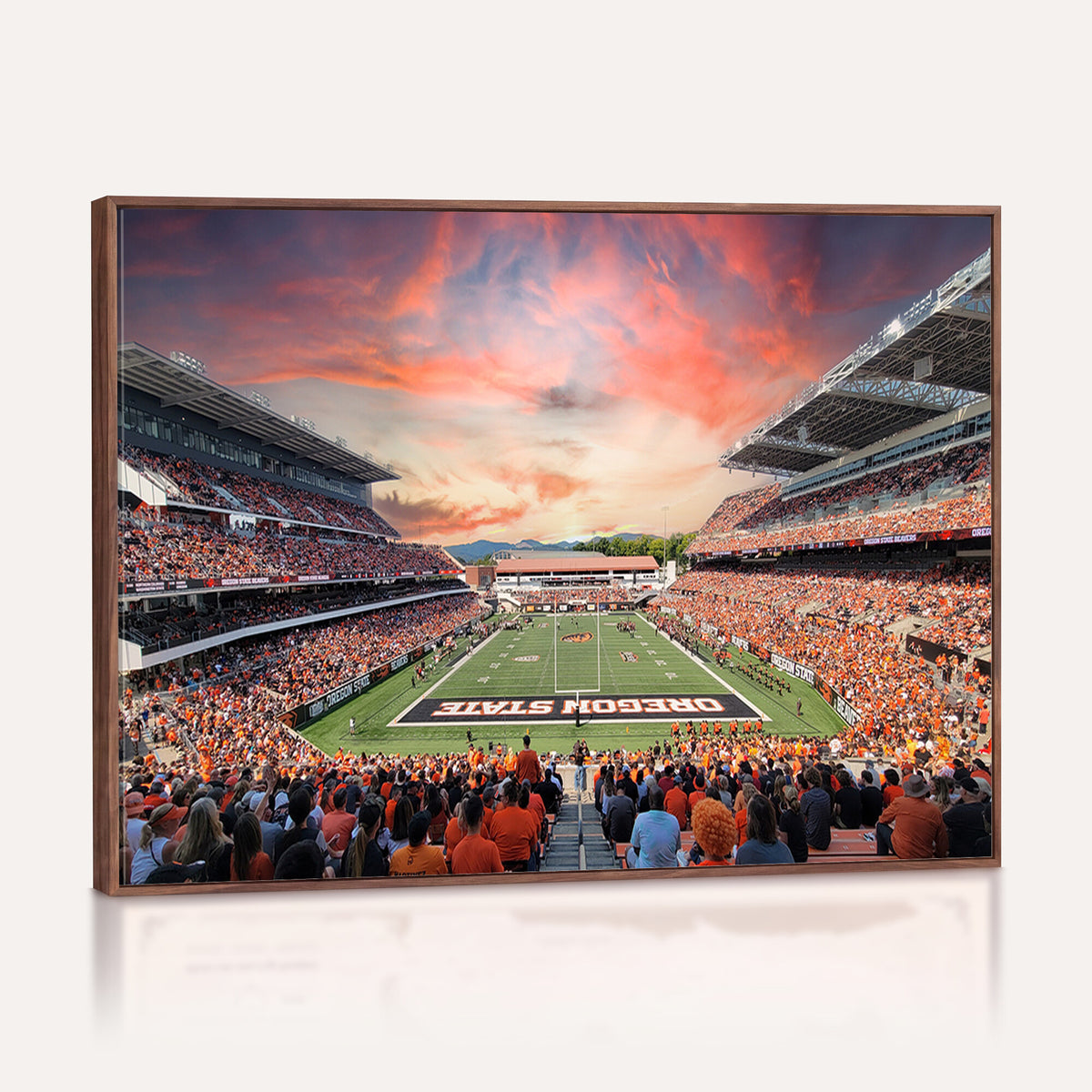 54167-MGV-CV-36X24 - Oregon State Beavers Football Team Print, Corvallis Reser Stadium Wall Art