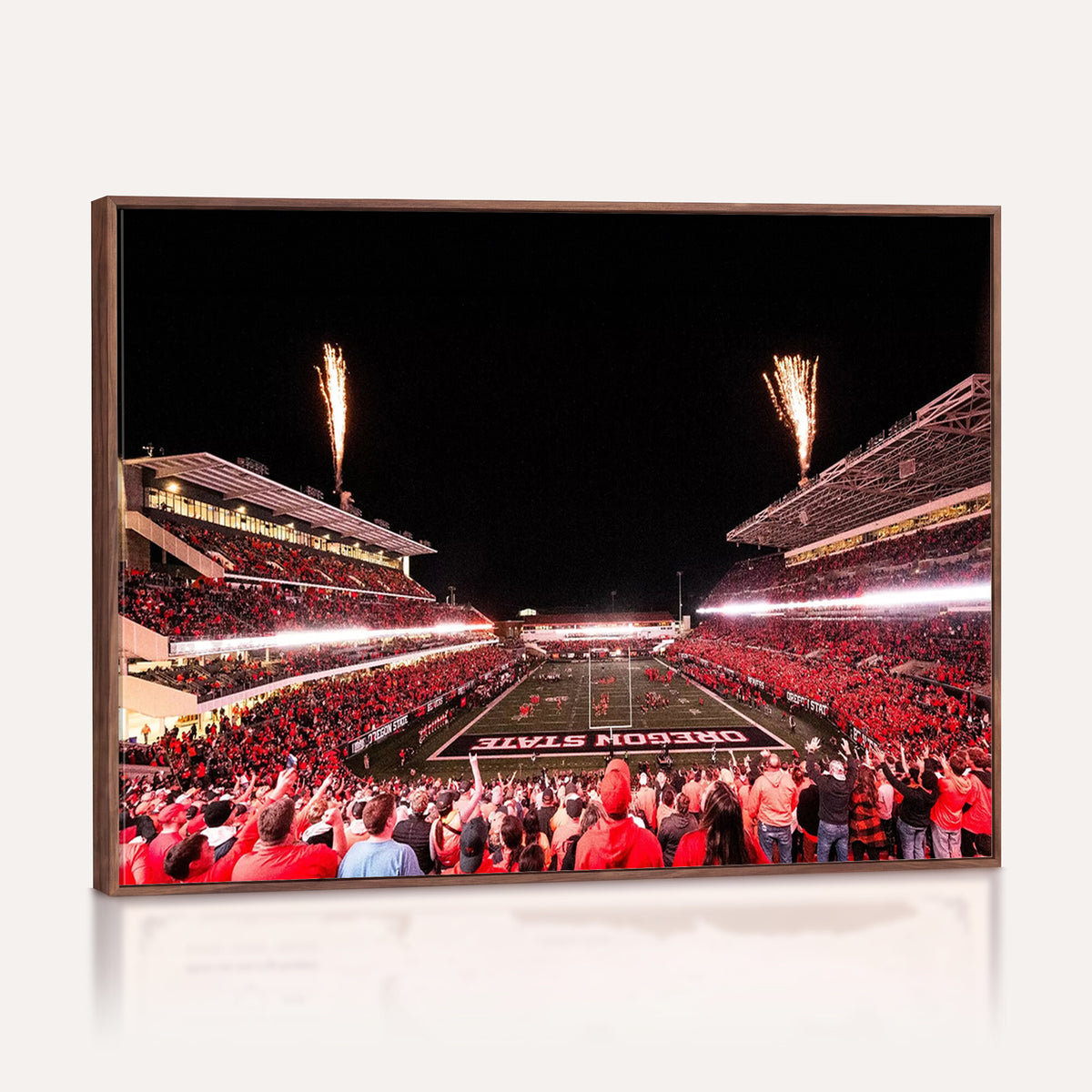 52633-MGV-CV-36X24 - Oregon State Beavers Football Team Print, Corvallis Reser, Framed and Ready to Hang