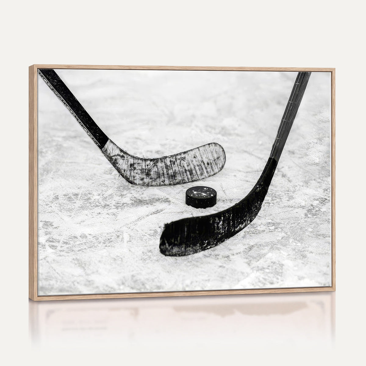 82900-MGV-CV-36X24 - Winter Ice Hockey Sport Canvas Wall Art Print, Hockey Wall Decor