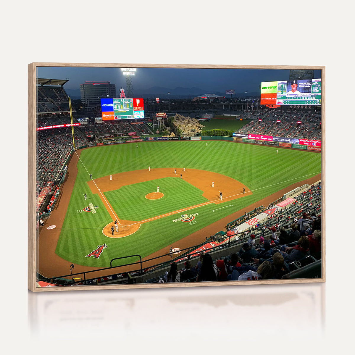93707-MGV-CV-36X24 - Angel Stadium Aerial Canvas Print | Los Angeles Angels Baseball