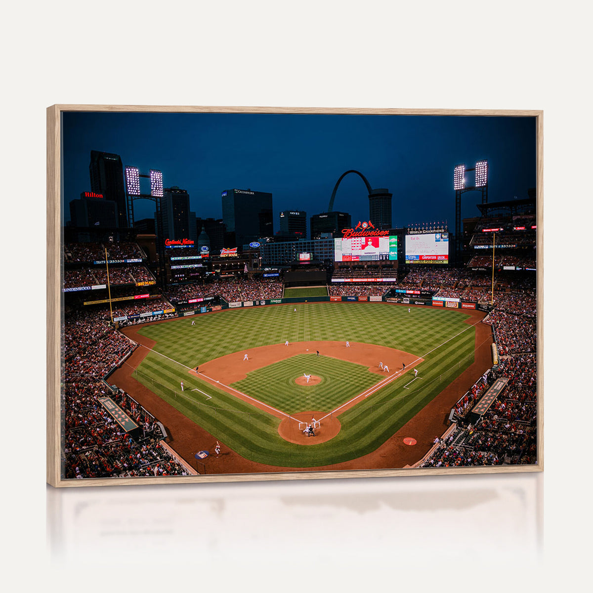 38612-MGV-CV-36X24 - St. Louis Cardinals Baseball Team Print - Busch Stadium Wall Art