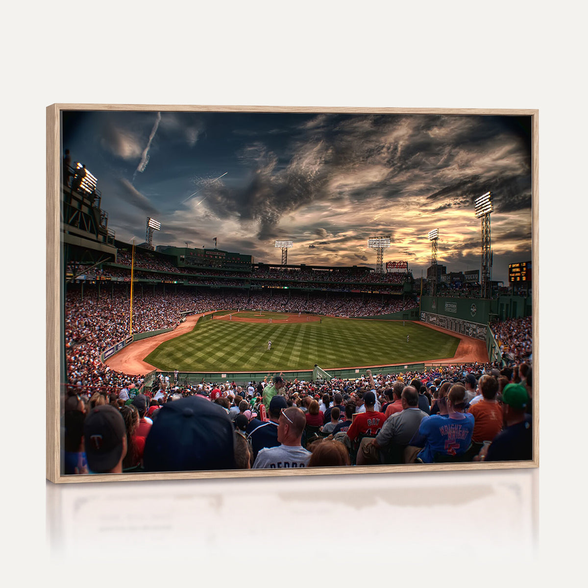 53432-MGV-CV-36X24 - Boston Red Sox Baseball Team Print, Massachusetts Fenway Park Stadium Wall Art Canvas Print