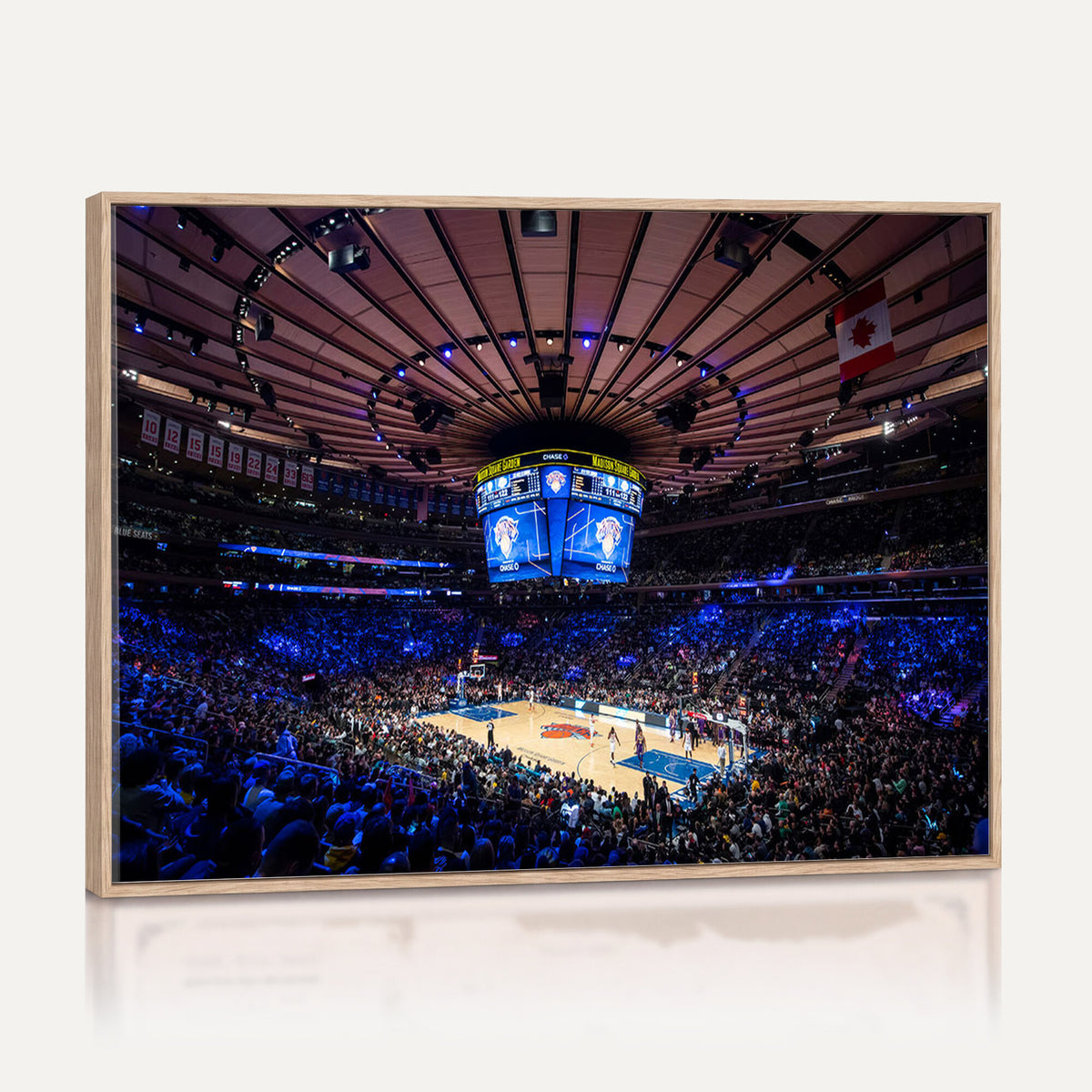 20491-MGV-CV-36X24 - Madison Square Garden Basketball Print Canvas, Basketball Game Triple Canvas Wall Art