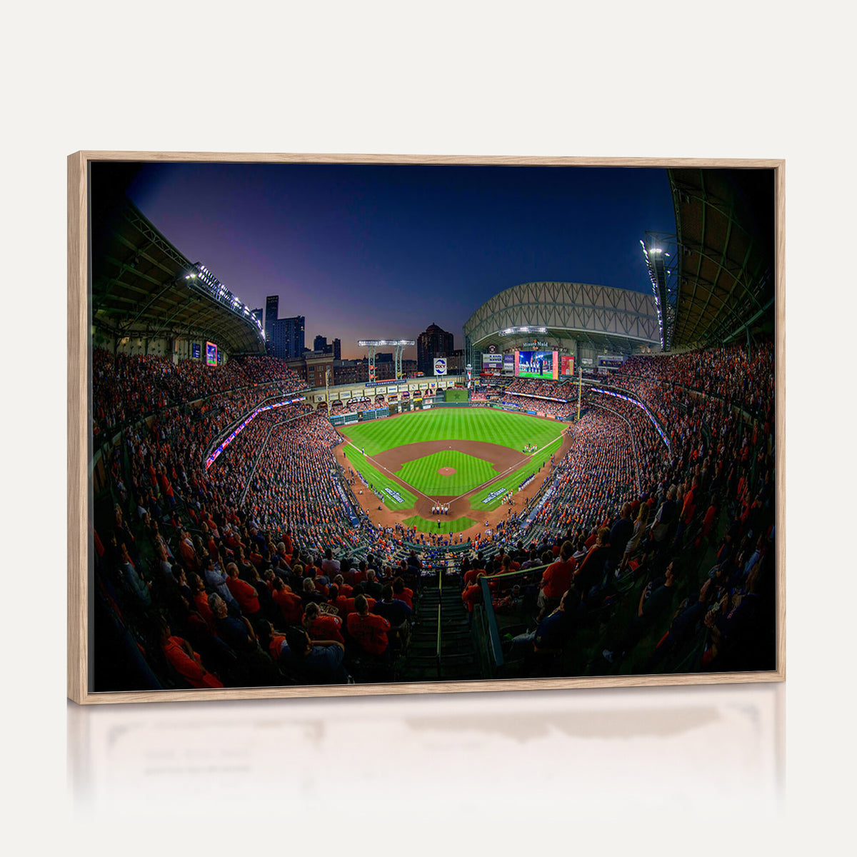 44322-MGV-CV-36X24 - Houston Astros Baseball Print Canvas, Houston Minute Maid Park Stadium Wall Art