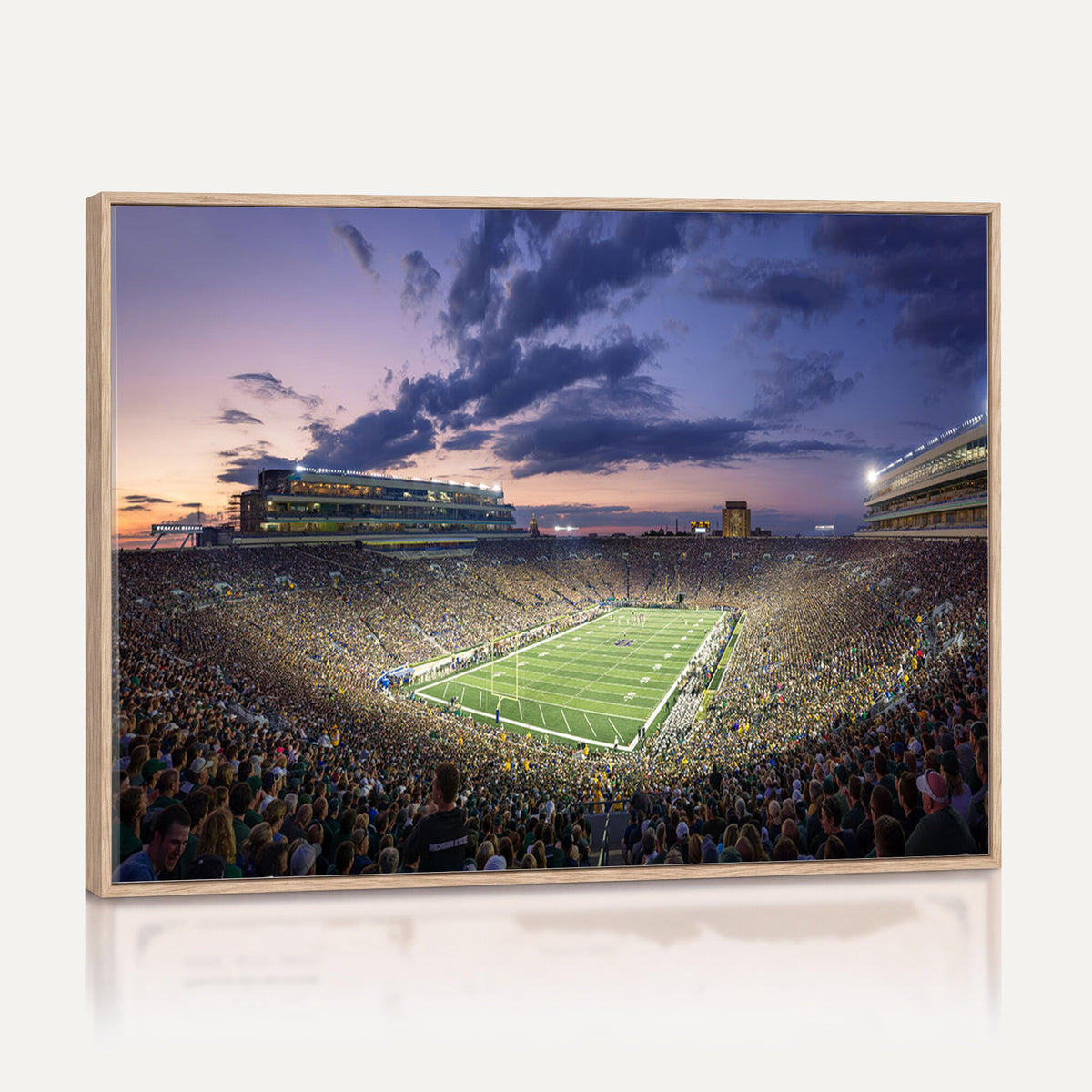 50825-MGV-CV-36X24 - Notre Dame Fighting Irish Football Team Print, Notre Dame Stadium Wall Art Canvas Print