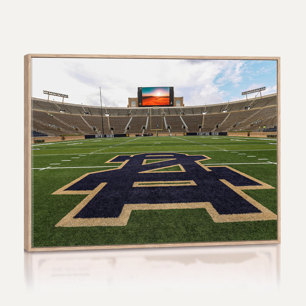 52835-MGV-CV-36X24 - Notre Dame Stadium Giclee Canvas Print | Triptych Wall Art Featuring Iconic Notre Dame Football