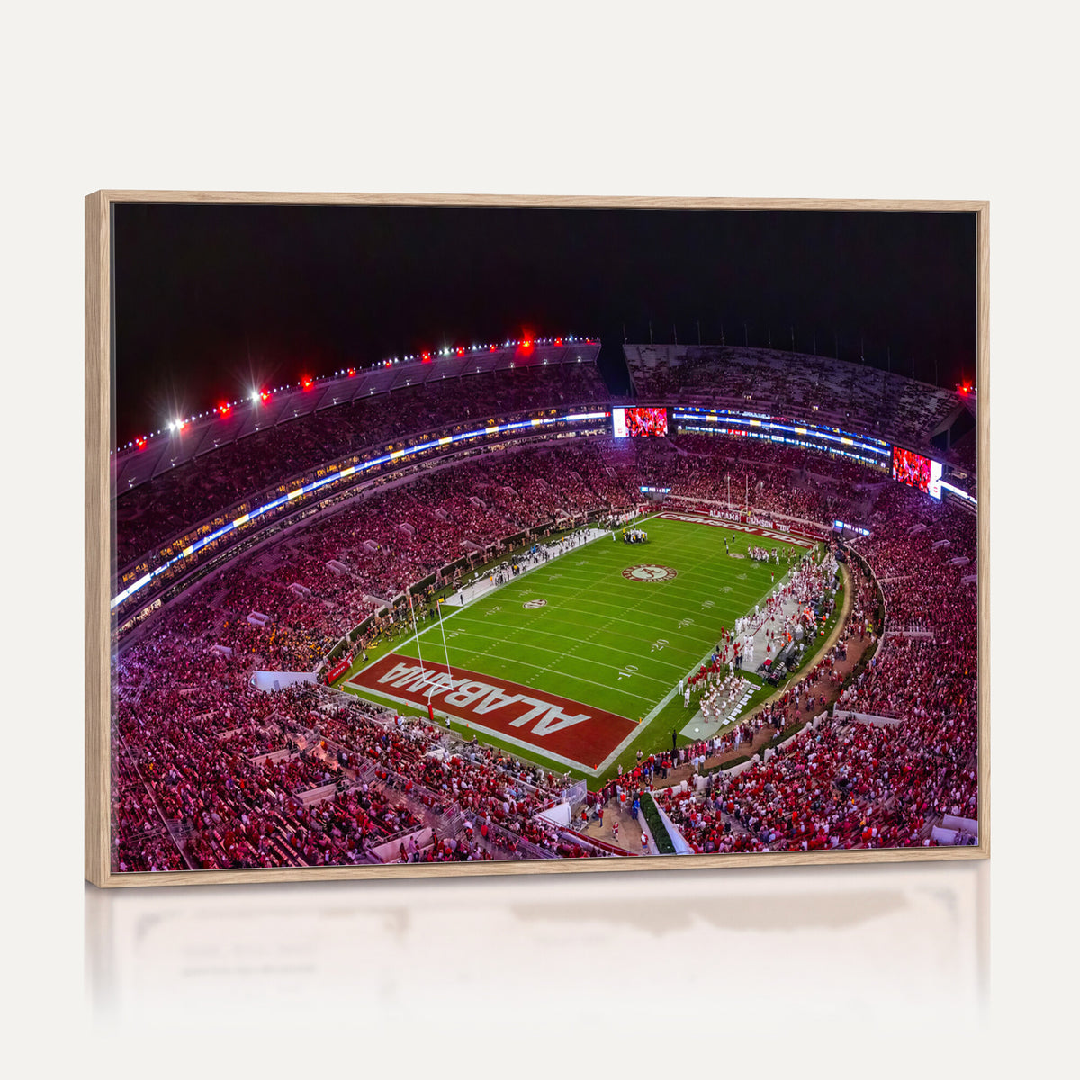 11343-MGV-CV-36X24 - Bryant-Denny Stadium Night Game Triple Canvas Wall Art | Alabama Crimson Tide Football