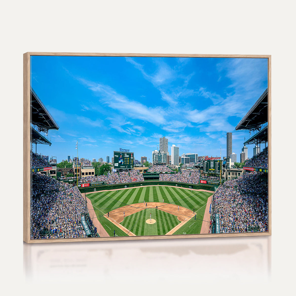 32373-MGV-CV-36X24 - Wrigley Field Chicago Cubs Panoramic Art Multi-Piece Canvas