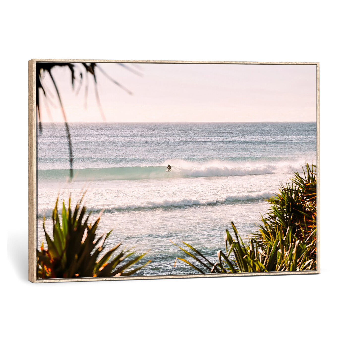 23287092-MGV-CV-36X24 - Ocean Surfer Wall Art Canvas Print | Framed Coastal Surf Art Picture Tropical Beach Artwork for Home Office