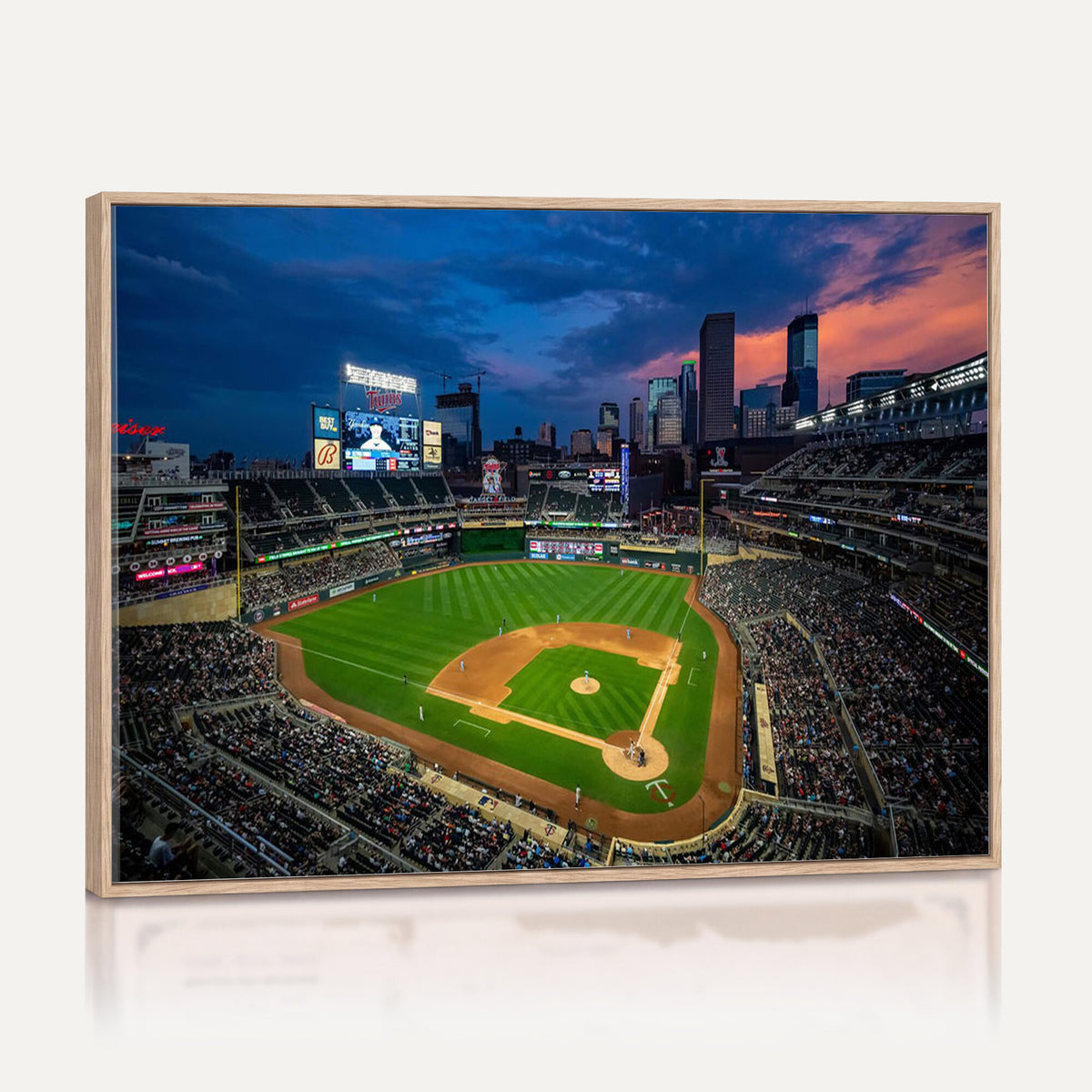 68222753-MGV-CV-36X24 - Target Field Wall Art Canvas Print, Baseball Stadium Scene