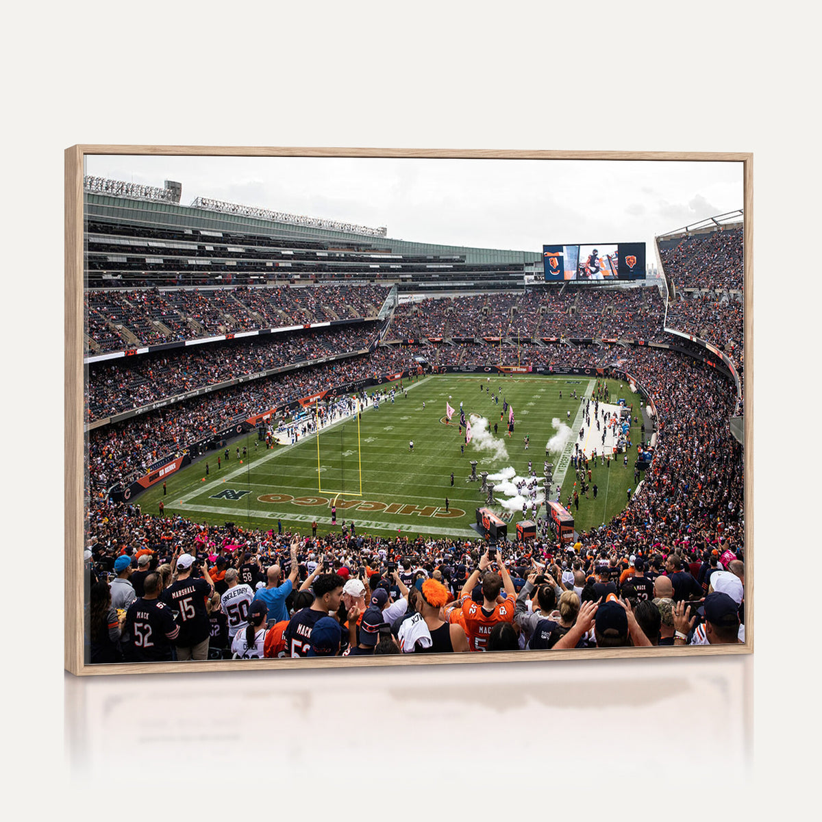 18347149-MGV-CV-36X24 - Chicago Bears Soldier Field Wall Art Canvas Print – Framed Football Stadium Artwork Team Spirit for home, office