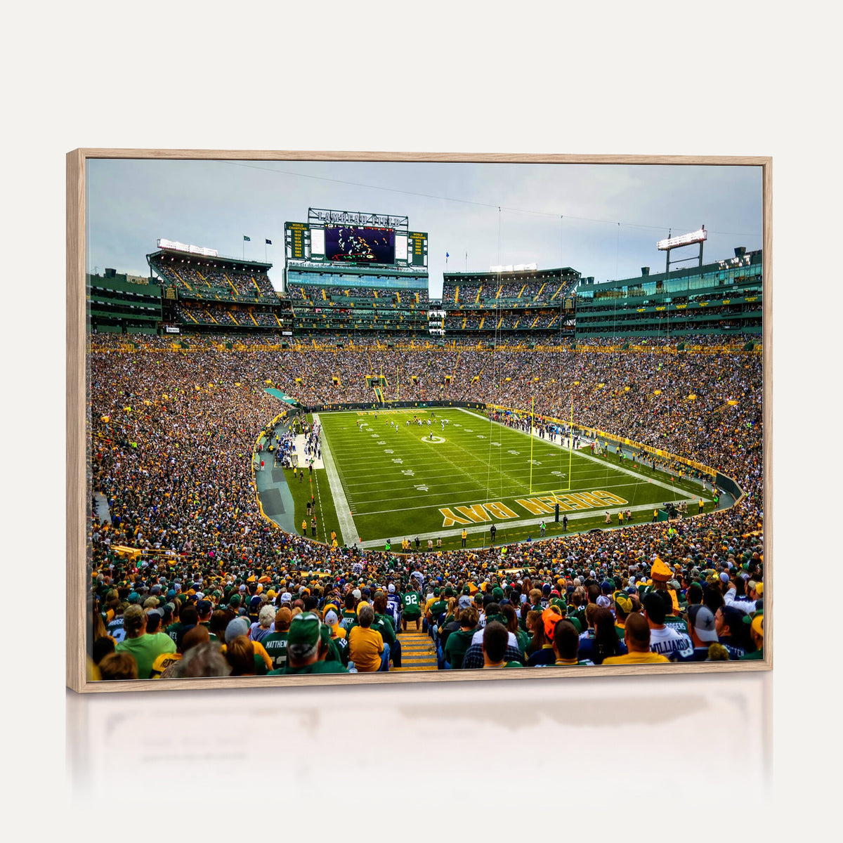 GBP101-MGV-CV-36X24 - Green Bay Packers Lambeau Field Stadium Wall Art Canvas Print
