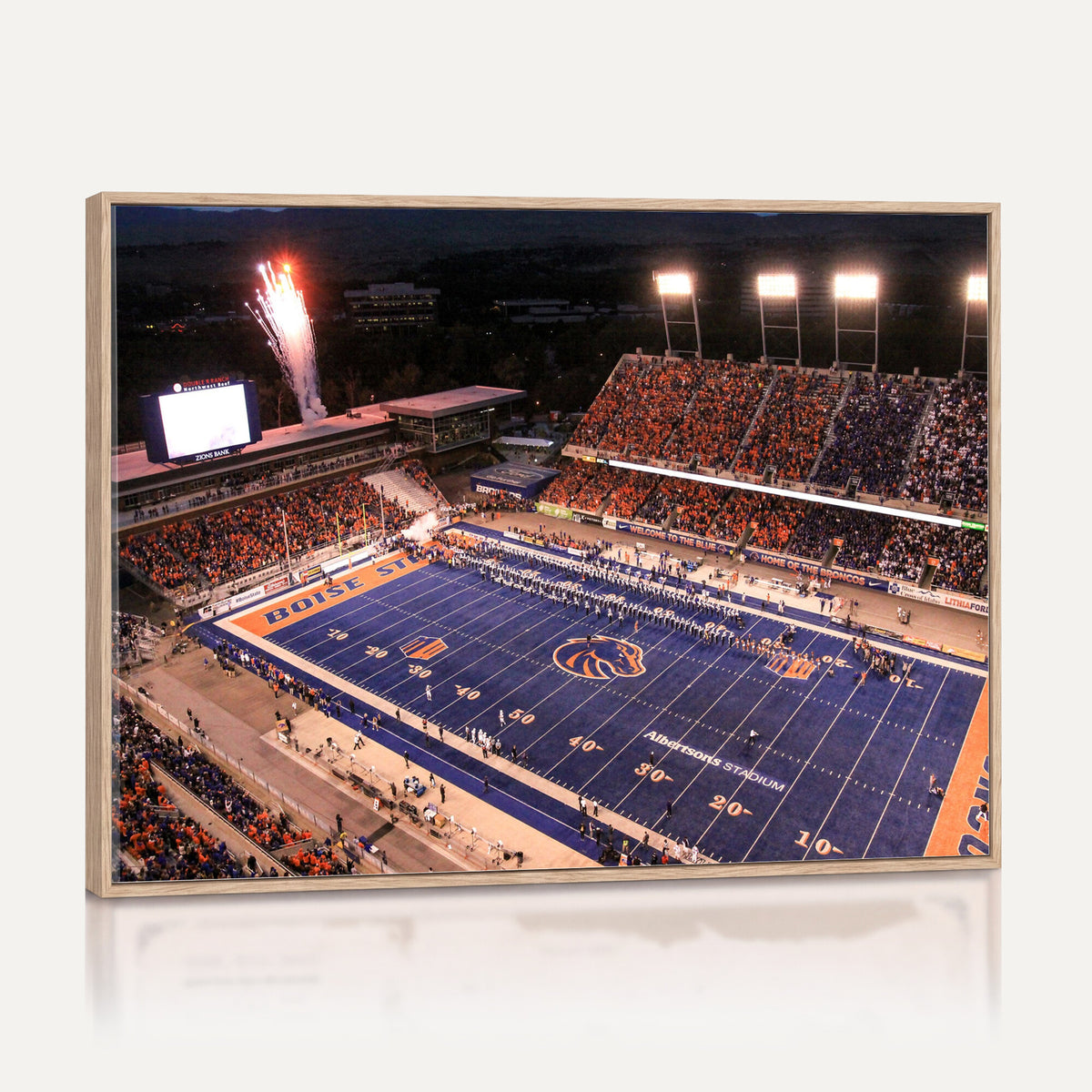 BS1001S-MGV-CV-36X24 - Boise State Broncos Albertsons Stadium Wall Art Canvas Print