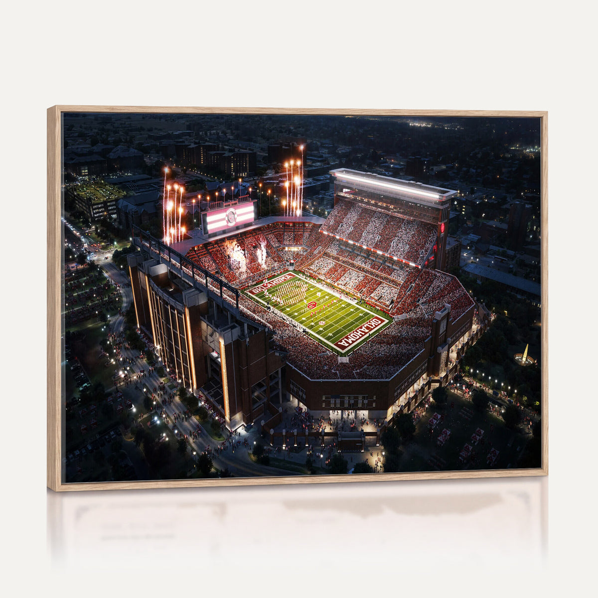 16867141-MGV-CV-36X24 - Oklahoma Memorial Stadium, Gaylord Memorial Stadium Wall Art