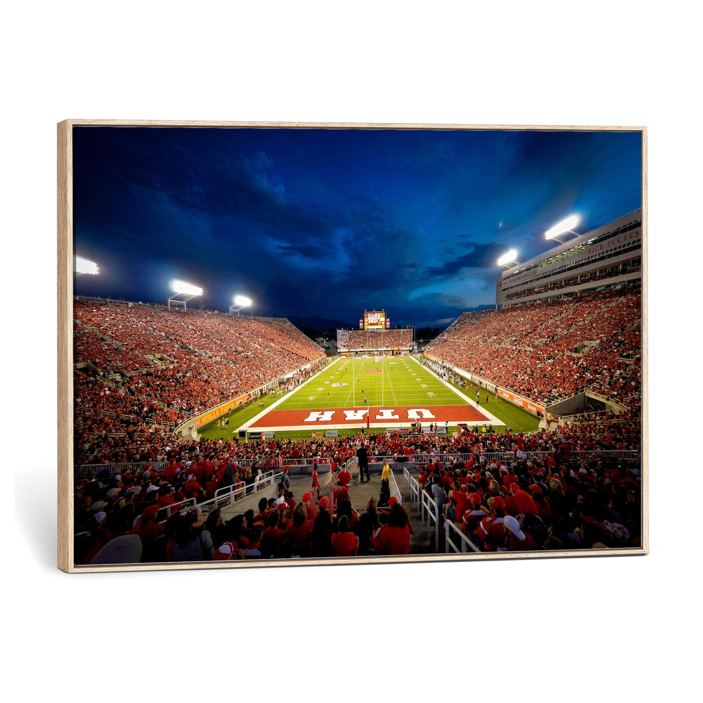 74019251-MGV-CV-36X24 - Rice-Eccles Stadium Wall Art Canvas Print - Utah Salt Lake City Stadium Print