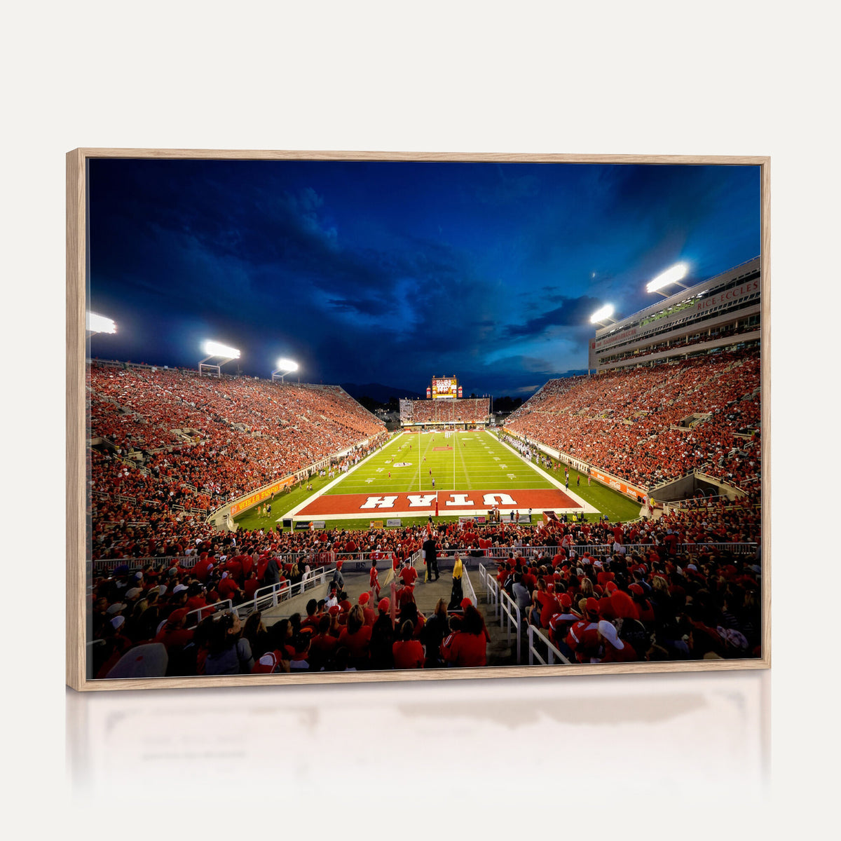 74019251-MGV-CV-36X24 - Rice-Eccles Stadium Wall Art Canvas Print - Utah Salt Lake City Stadium Print