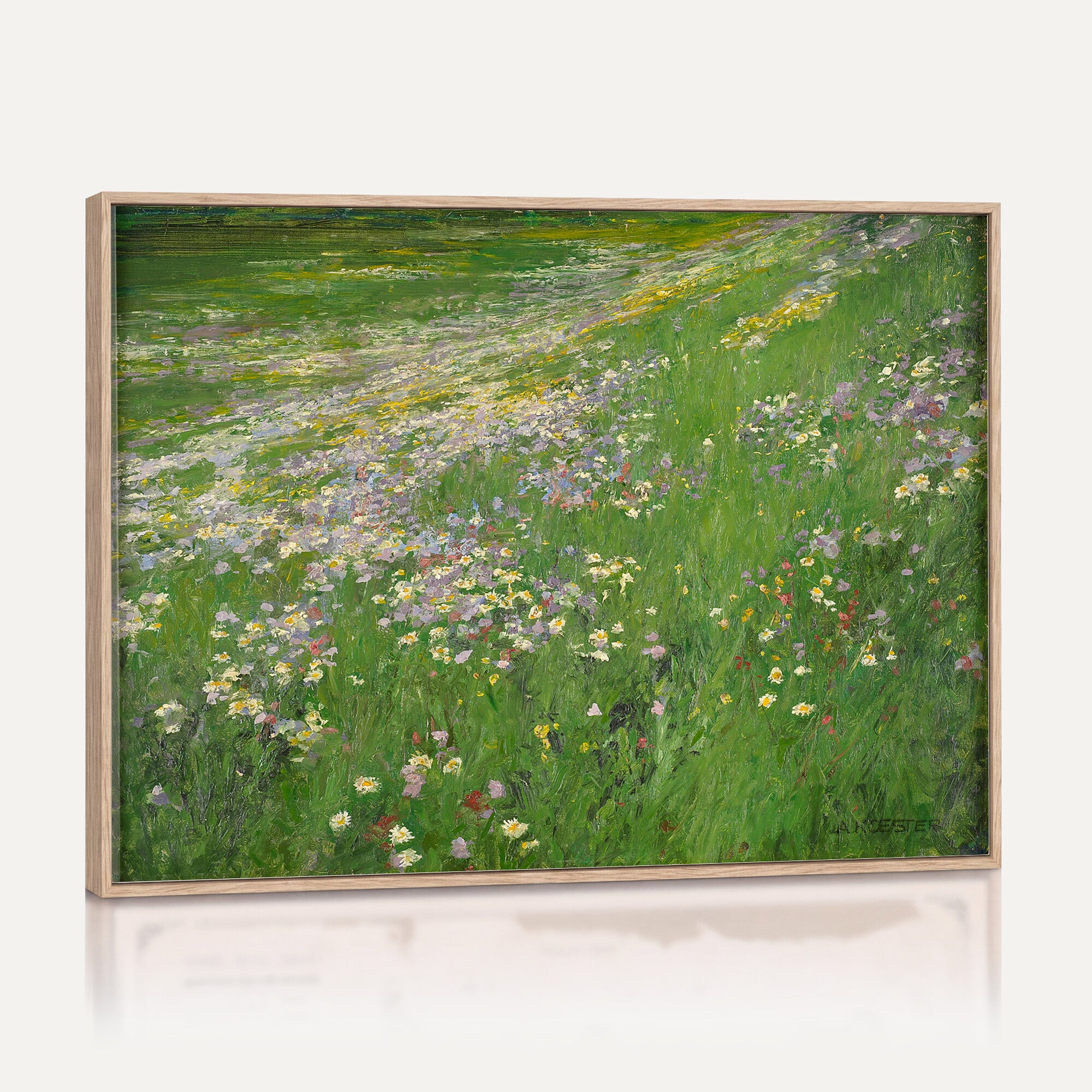 63535040-MGV-CV-36X24 - Alexander Koester Flower Meadow Canvas Wall Art, Vintage Landscape Print