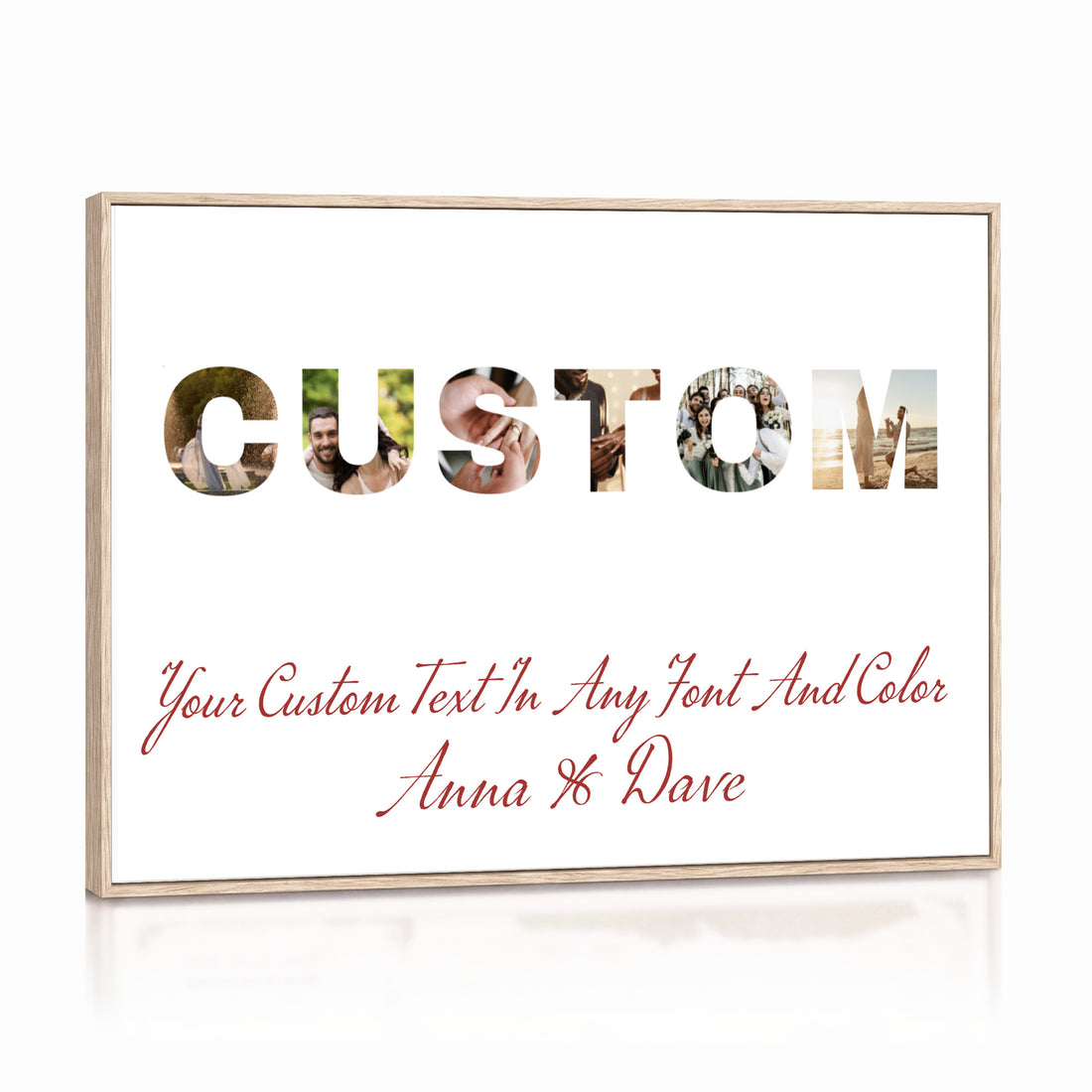 Photo Letters Wall Art – Personalized Name Canvas Print Made with Your Photos