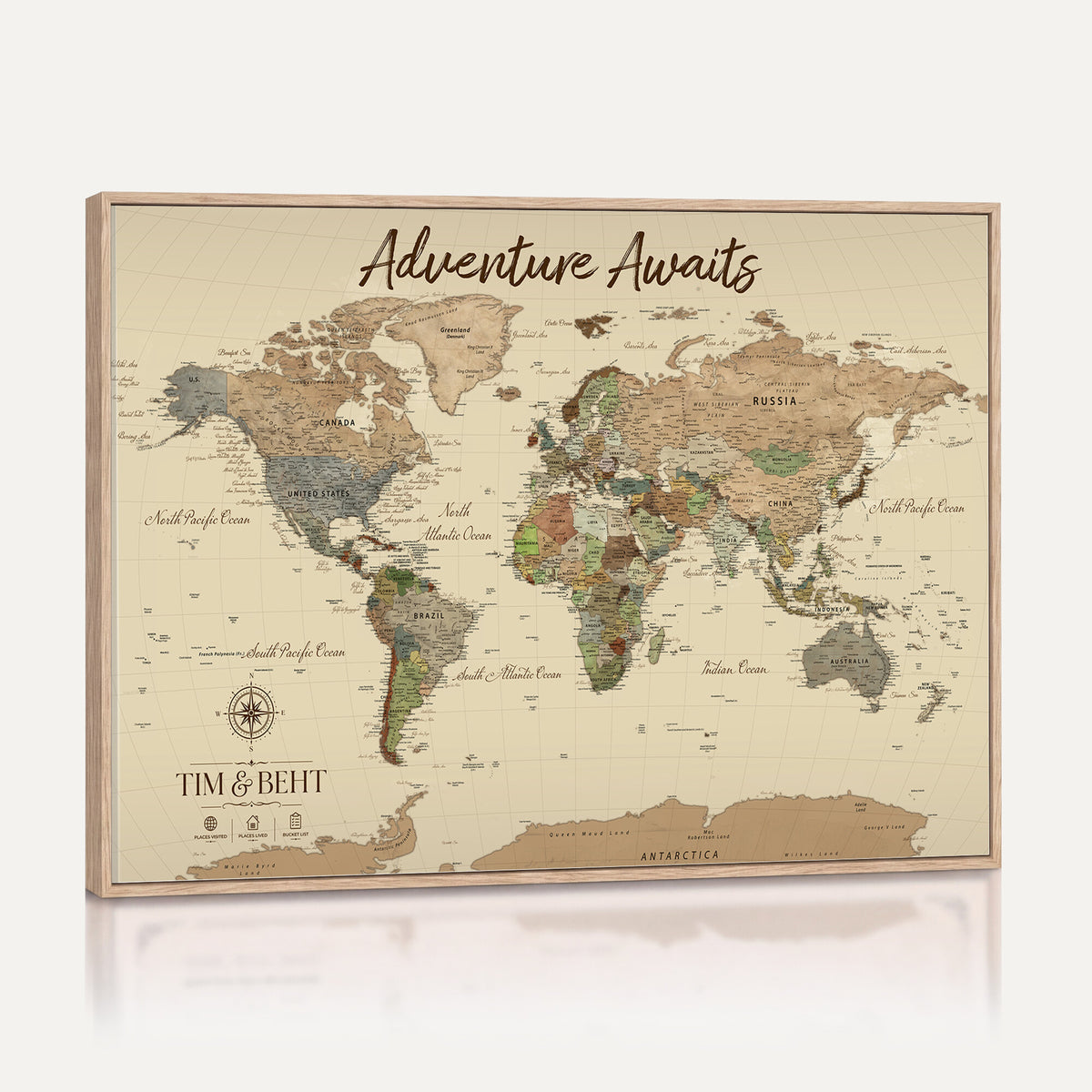 NEWMAP-22.jpgD-MGV-CV-36X24 - Personalize World Map Wall Art Canvas Print, Modern Decorative Framed Map Artwork Prints for Living Room, Office, Bedroom Wall Decor