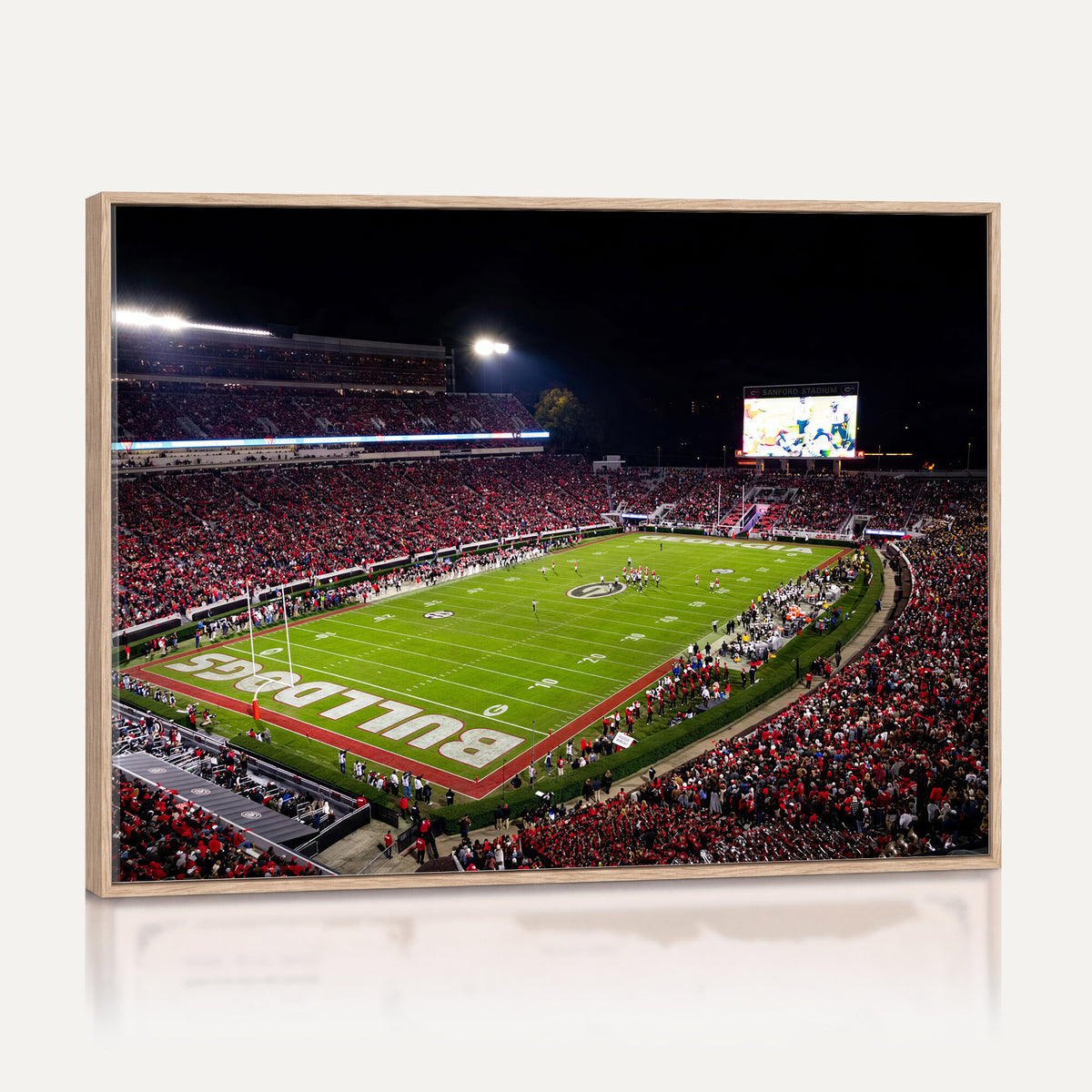 73520603-_Poster-30x20 - Georgia Bulldogs Sanford Stadium Canvas Print 3 Piece Framed Wall Art Extra Large Floating Frame Nature Poster Made in USA