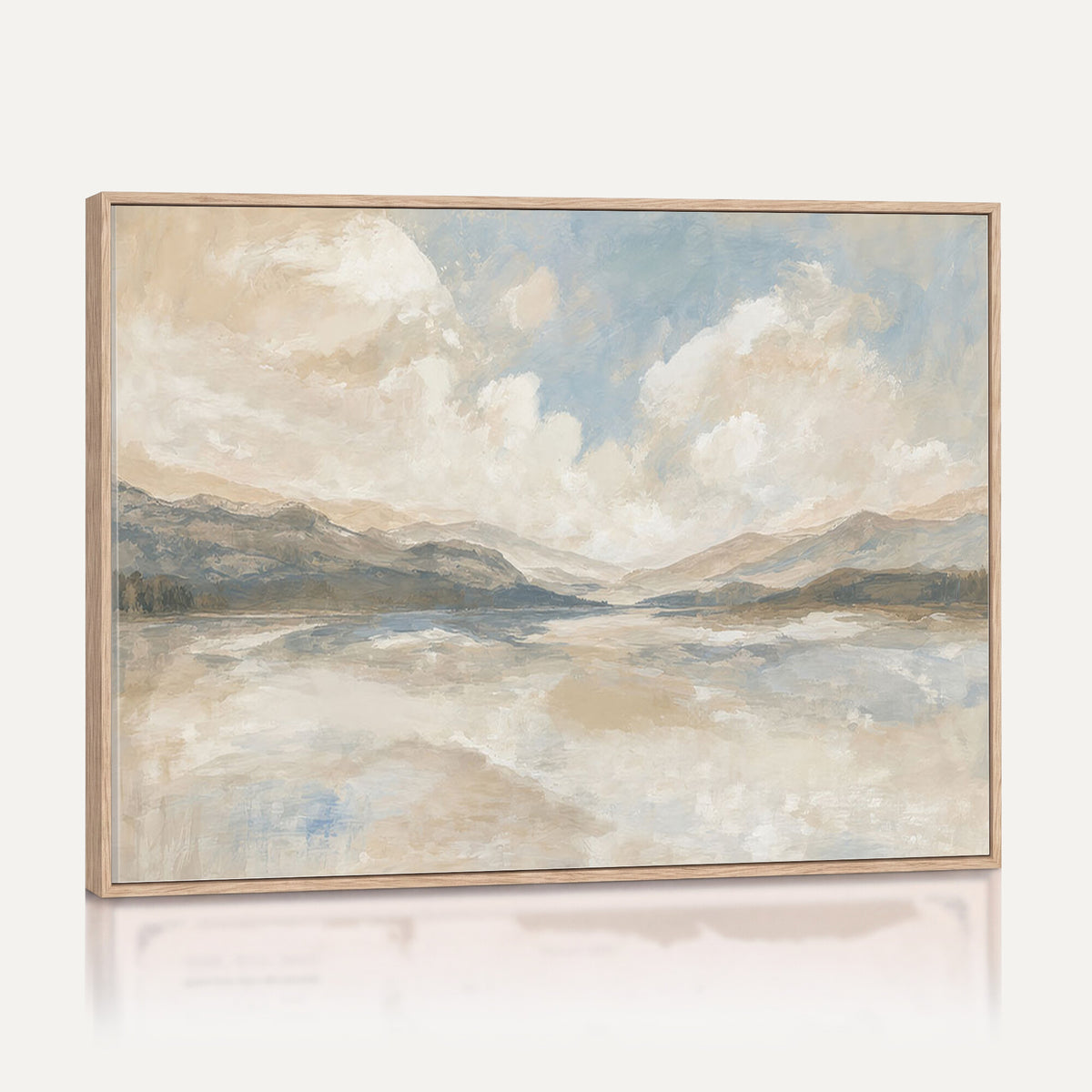 12998065-MGV-CV-36X24 - Serene Mountain and Lake Landscape Canvas Wall Art