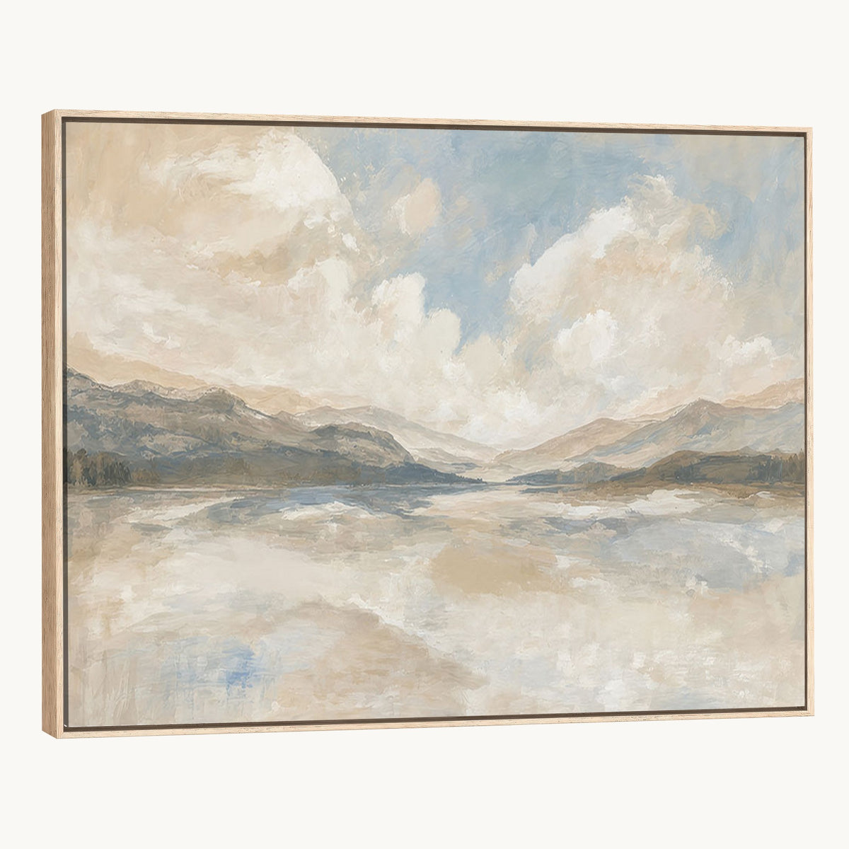 12998065-_Poster-30x20 - Serene Mountain and Lake Landscape Canvas Wall Art