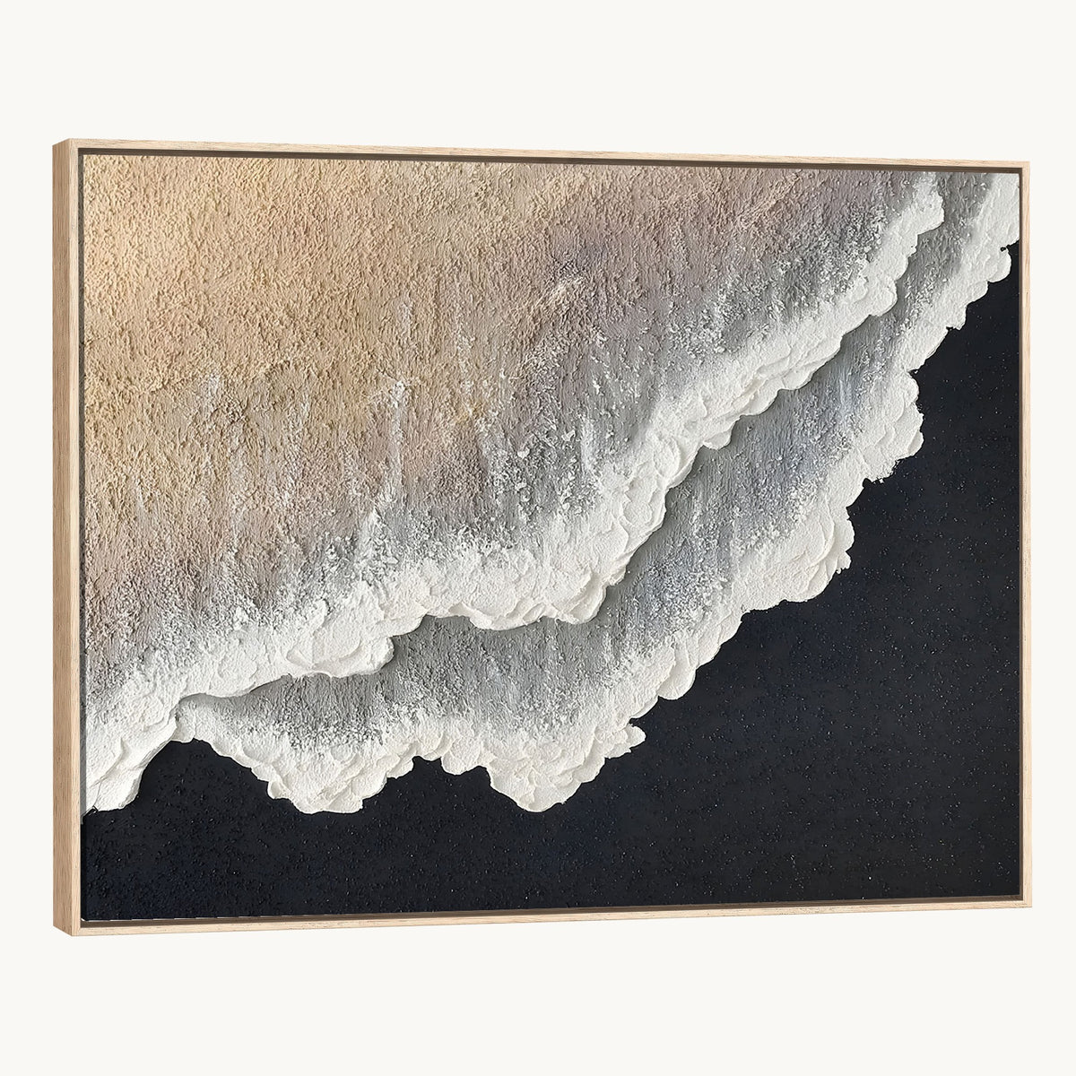 42307004-MGV-CV-24X16 - Ocean Wave and Sand Coastal Wall Art, Modern Beach Decor for Living Room