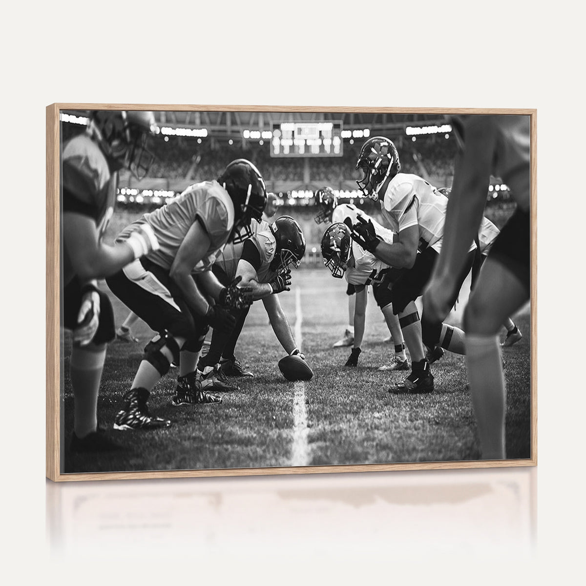 13273-MGV-CV-36X24 - American Football Wall Art Canvas Print Framed Stadium Sport