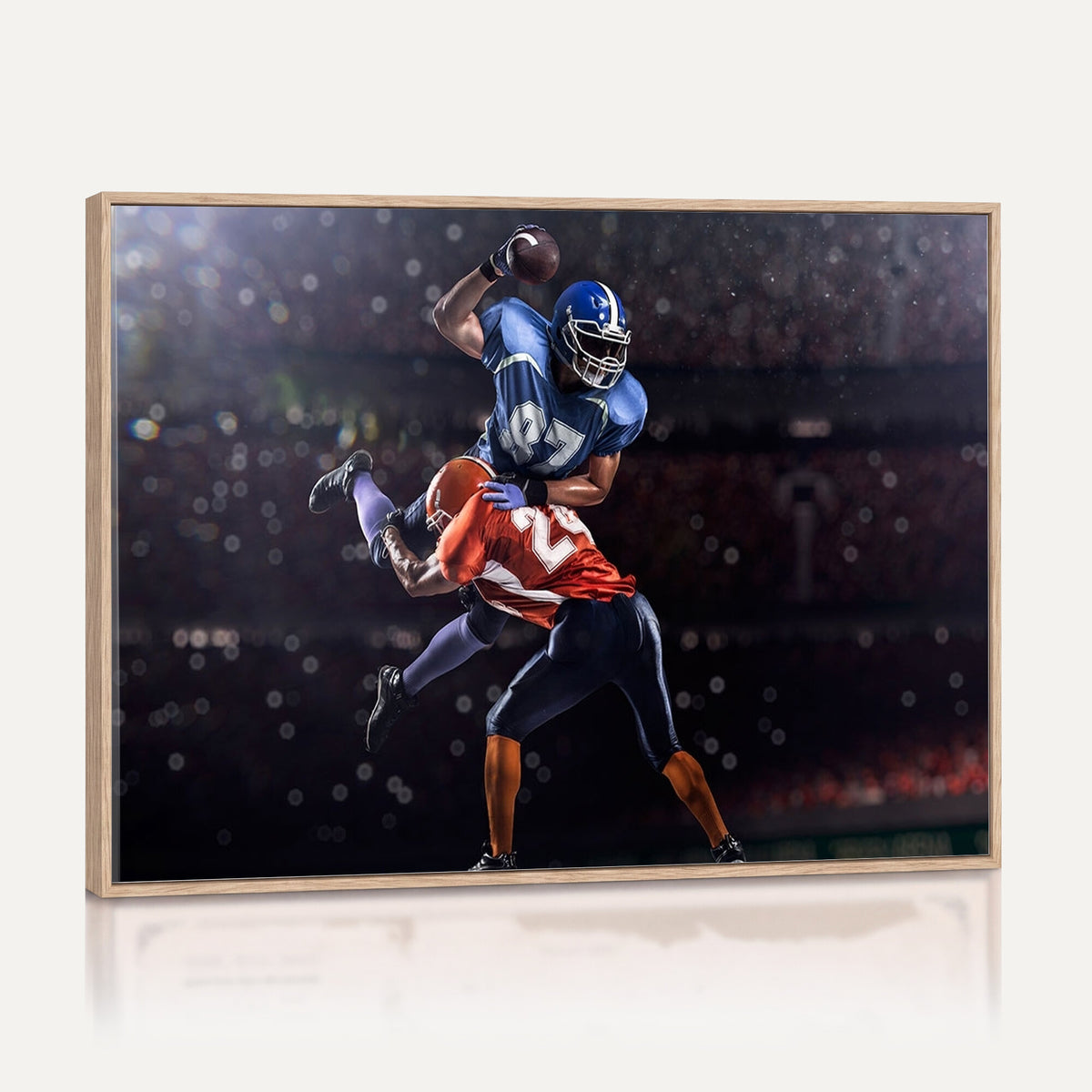 76491-MGV-CV-36X24 - American Football Wall Art Canvas Print, Stadium Sport Wall Art Print