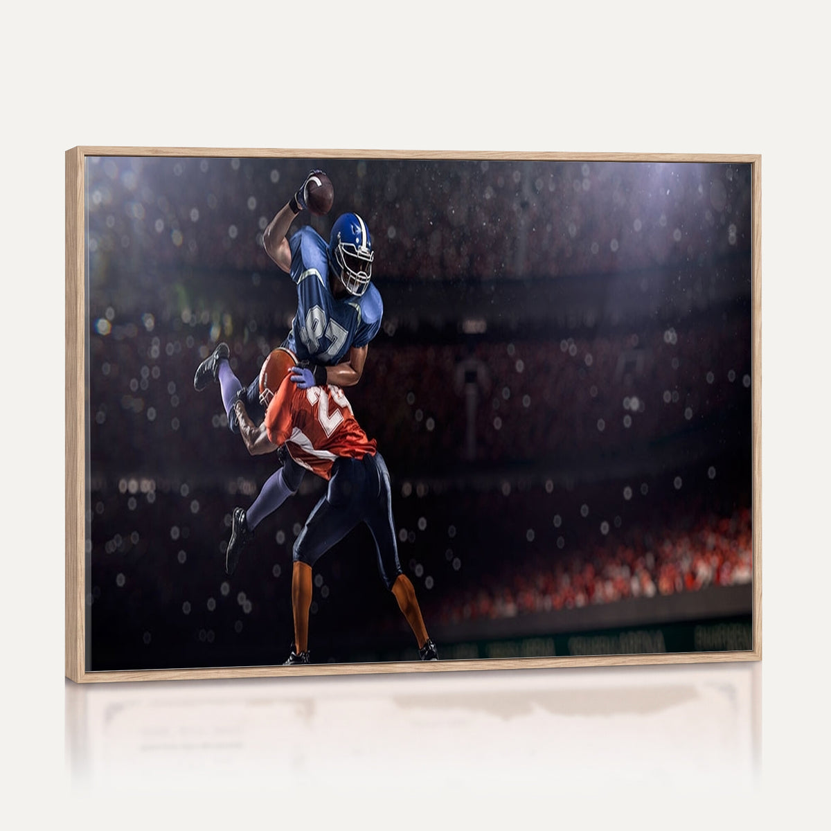 68009-MGV-CV-36X24 - American Football Wall Art Canvas Print, Stadium Sport Wall Art Print