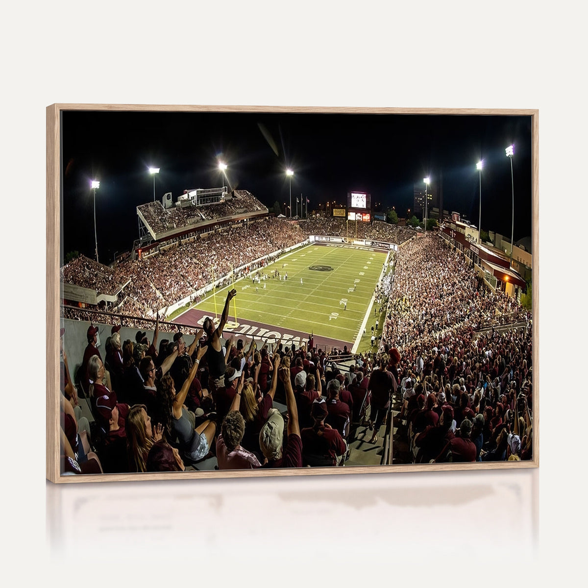 94126-MGV-CV-36X24 - Washington-Grizzly Stadium Canvas Wall Art | Exciting Game Night Atmosphere in Panoramic View