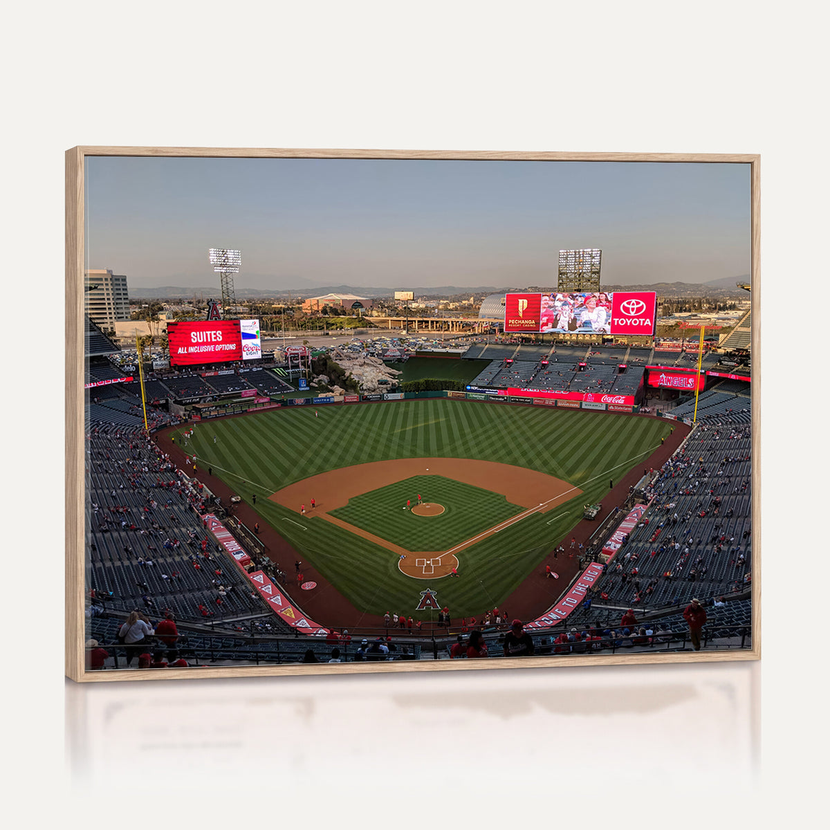 45864-MGV-CV-36X24 - Los Angeles Angels Baseball Canvas Print, Anaheim Angel Stadium Wall Art