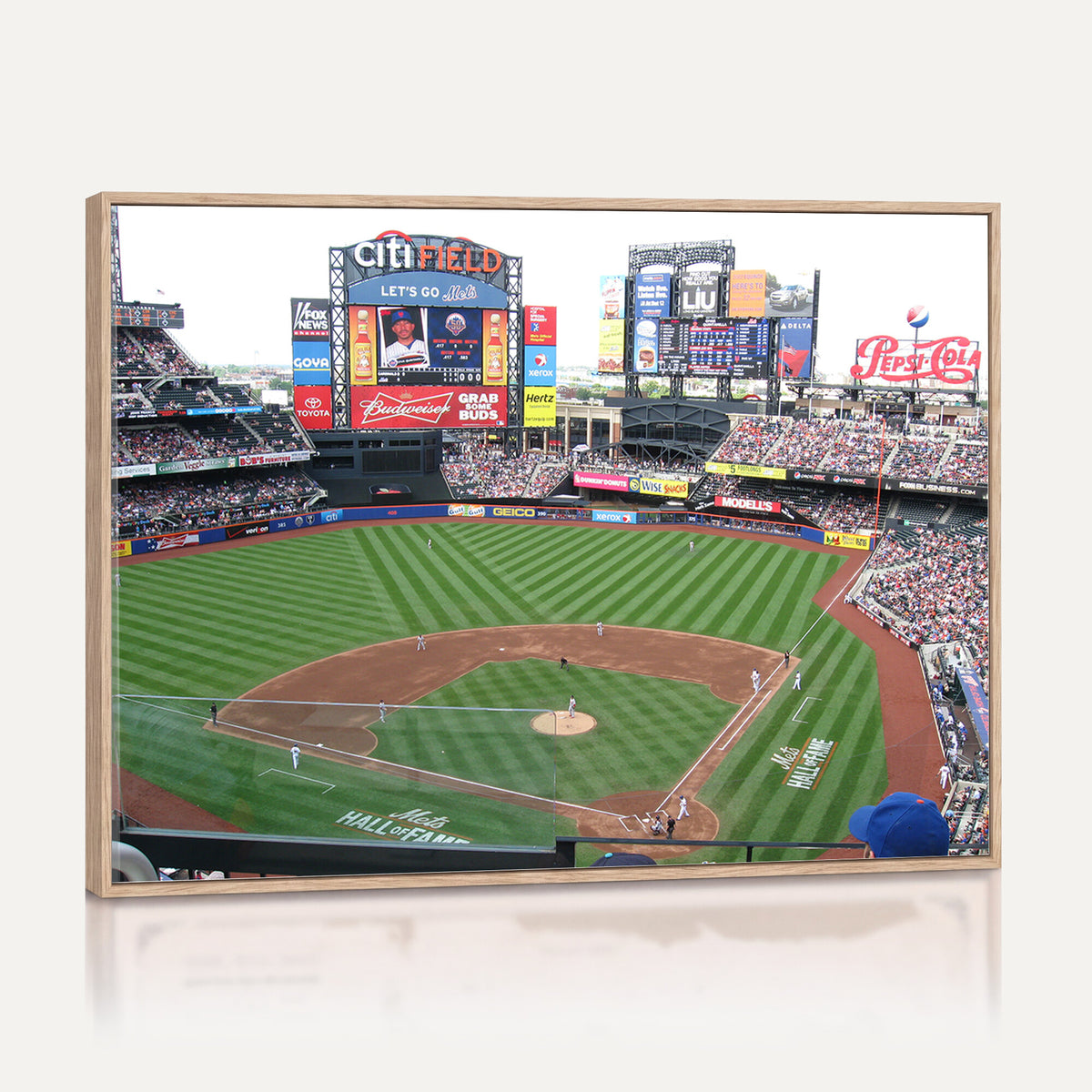 64829-MGV-CV-36X24 - New York Mets Baseball Team Print, Citi Field Baseball Stadium Wall Art