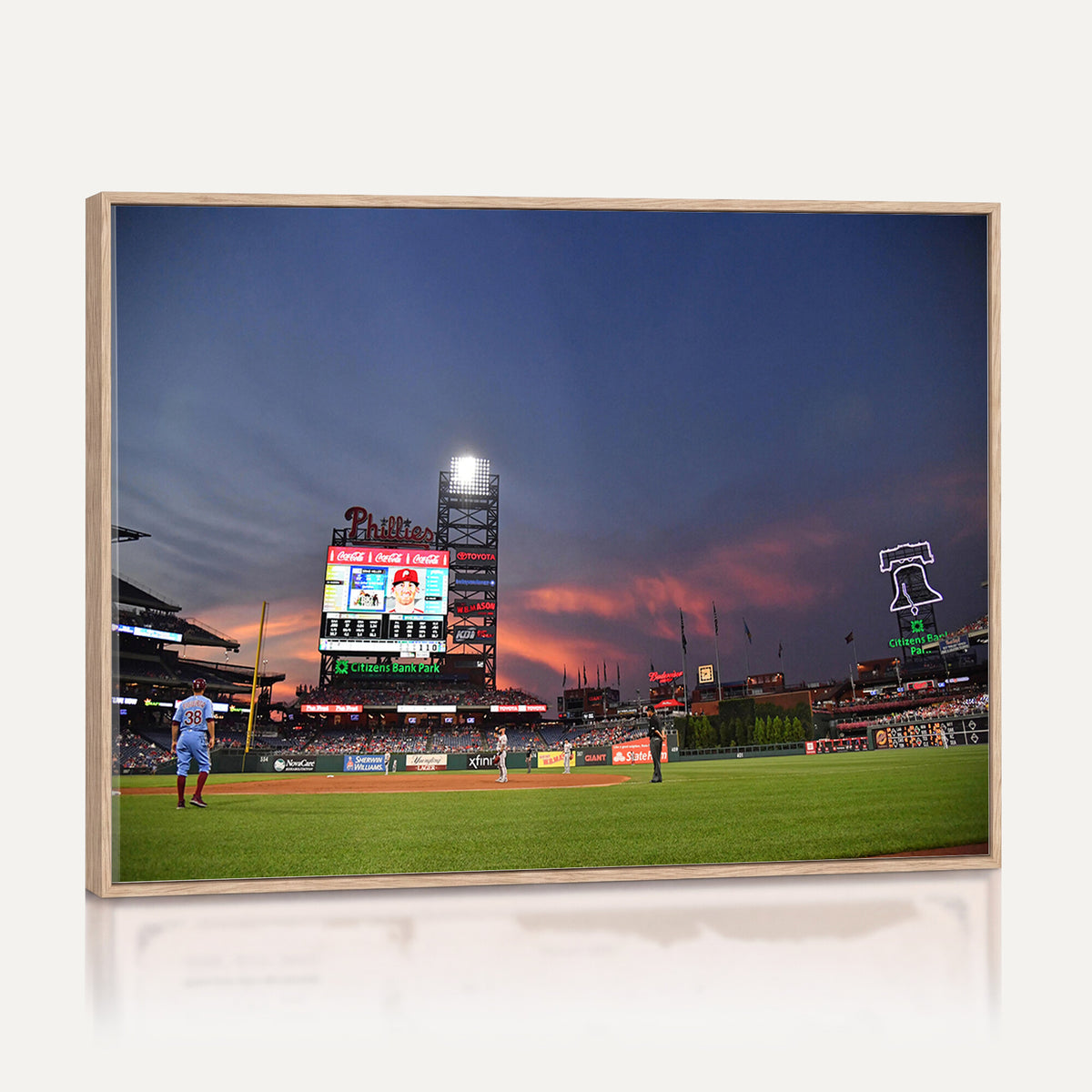 22594-MGV-CV-36X24 - Philadelphia Phillies Baseball Print - Philadelphia Citizens Bank Park Stadium Wall Art, Phillies