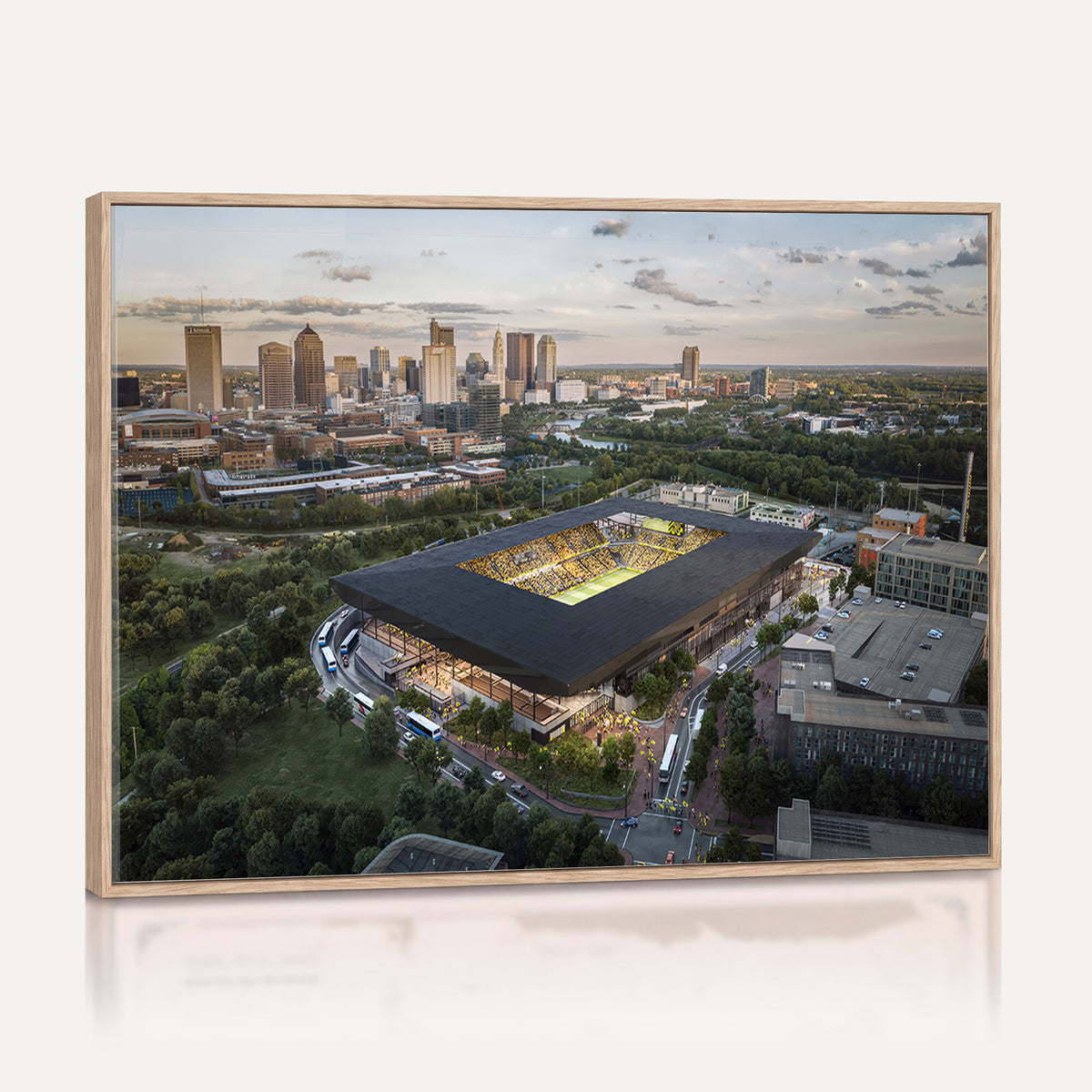 90971-MGV-CV-36X24 - Columbus Crew Soccer Team Print - Columbus Crew Stadium Wall Art, Columbus Crew Soccer Wall Art