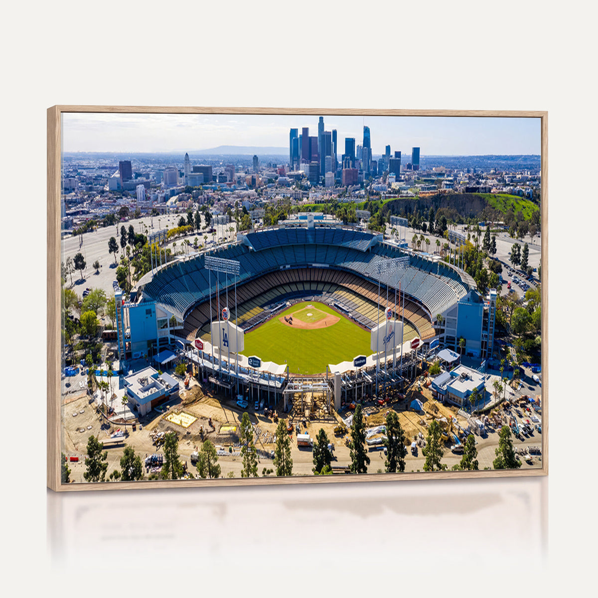 58596-MGV-CV-36X24 - Los Angeles Dodgers Dodger Stadium Wall Art Canvas Print, Extra Large Game Room Wall Decor