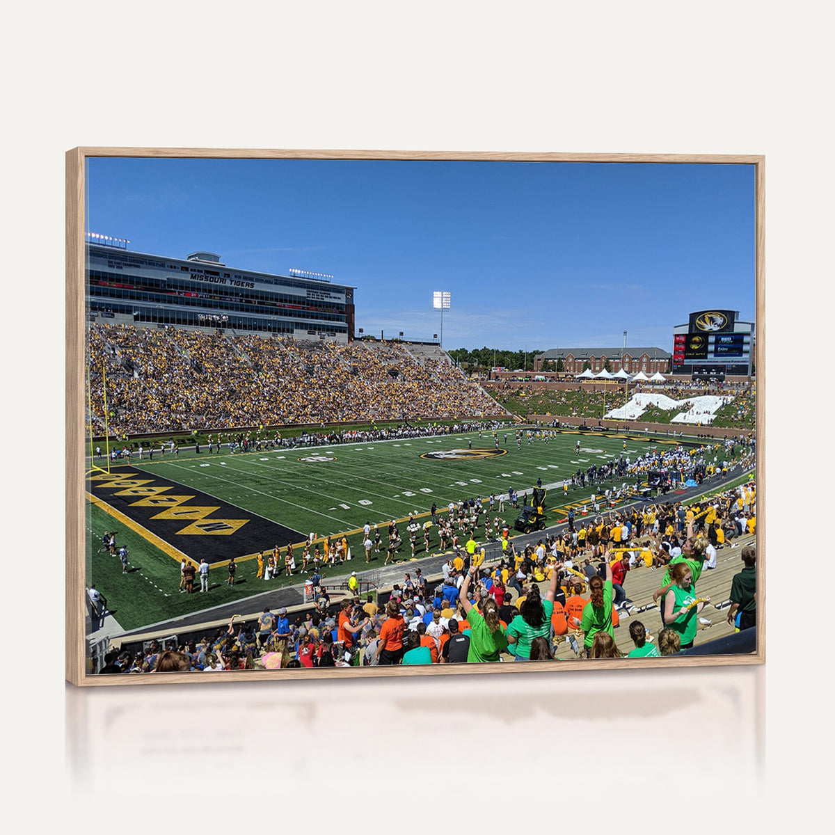 38399-MGV-CV-36X24 - University of Missouri Tigers Football Team Print, Columbia Faurot Field Memorial Stadium Wall Art