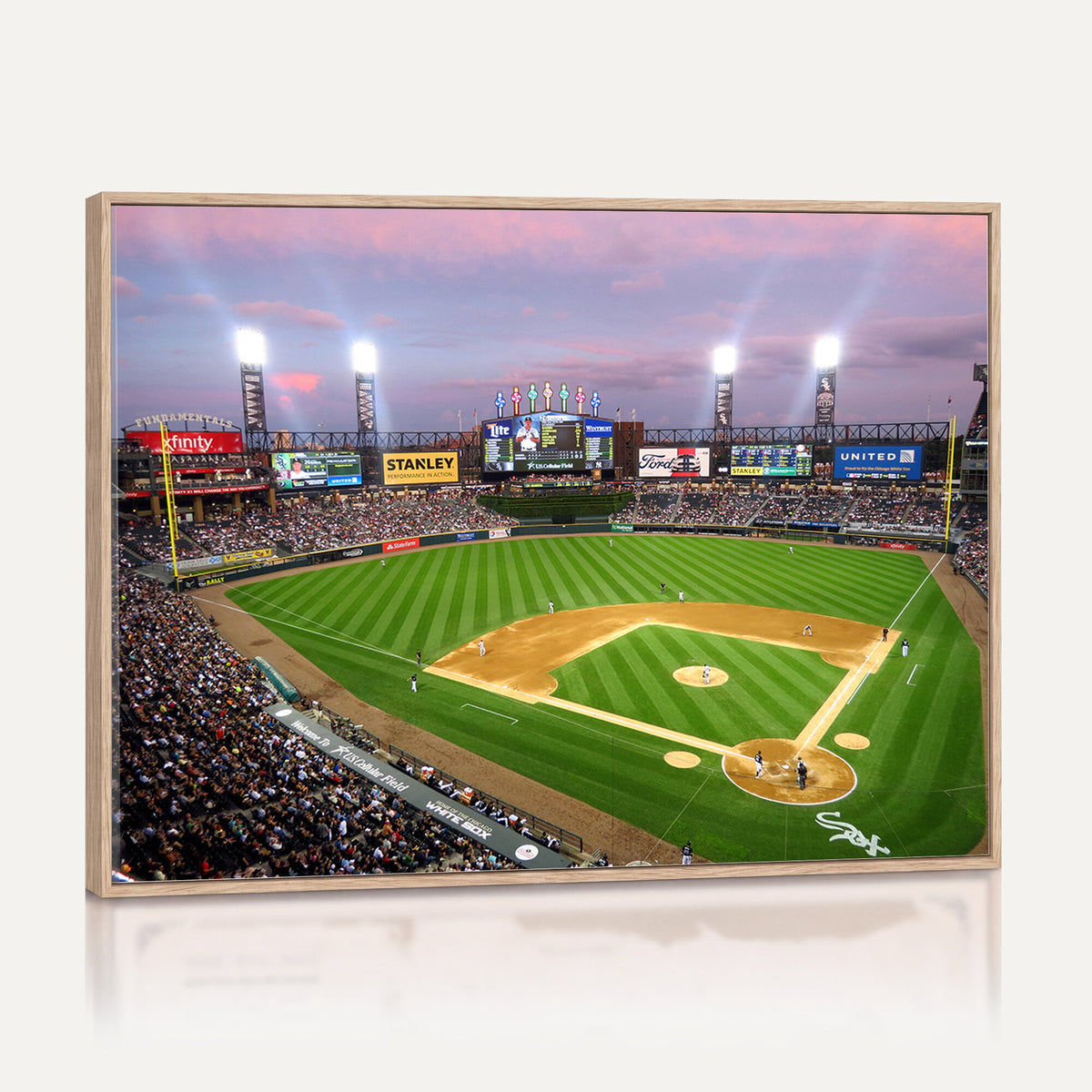 38470-MGV-CV-36X24 - Chicago White Sox Baseball Team Print Canvas, Guaranteed Rate Field Stadium Wall Art