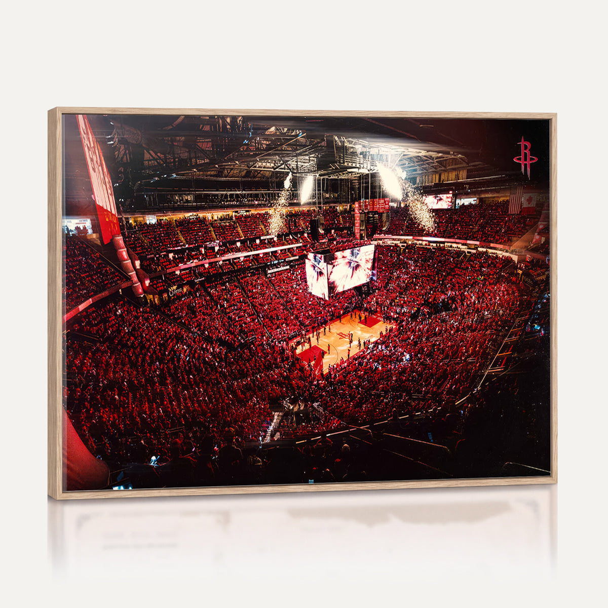 91527-MGV-CV-36X24 - Houston Rockets Basketball Team Print Canvas, Houston Toyota Center Arena Wall Art