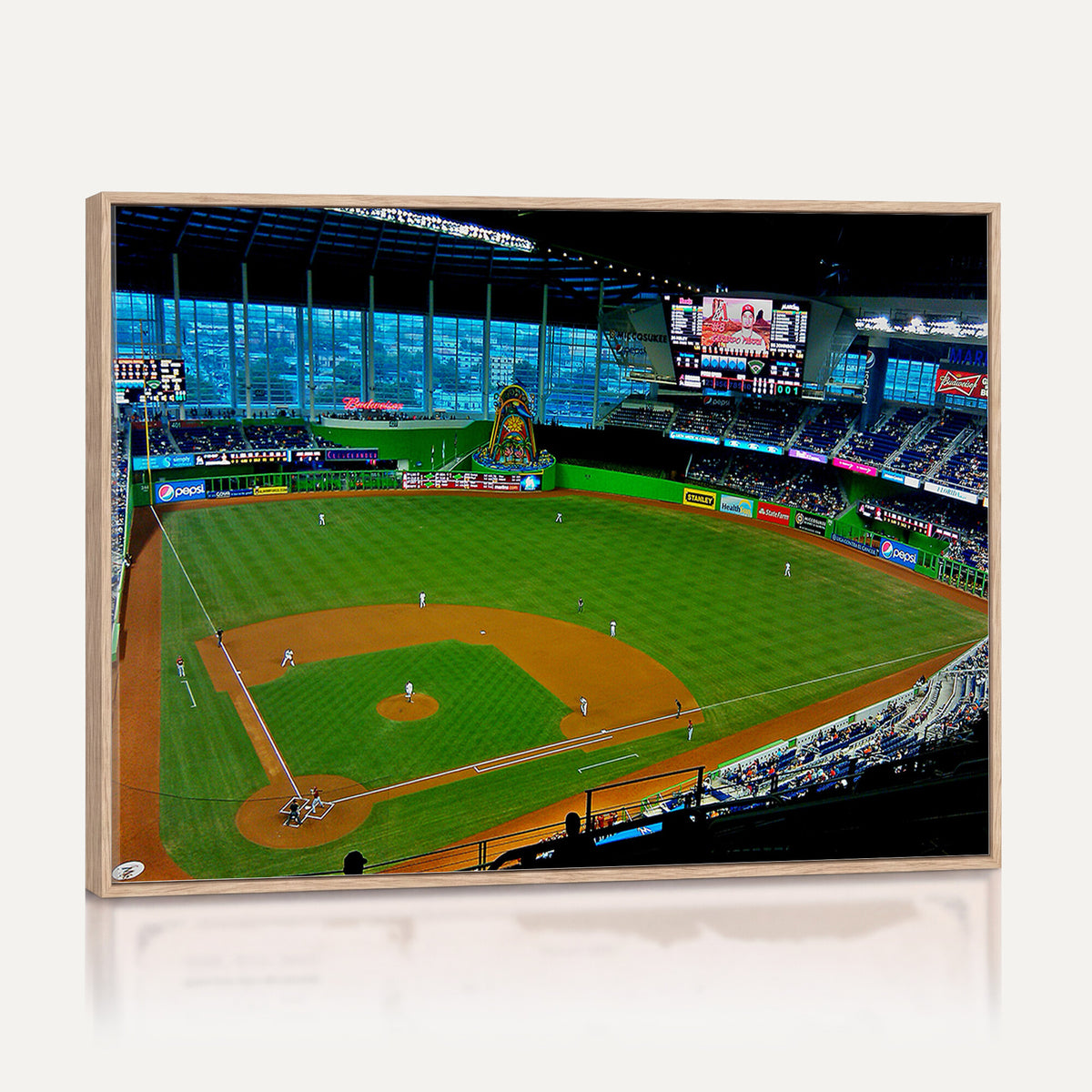 51207-MGV-CV-36X24 - Miami Marlins Baseball Team Print, Miami LoanDepot Park