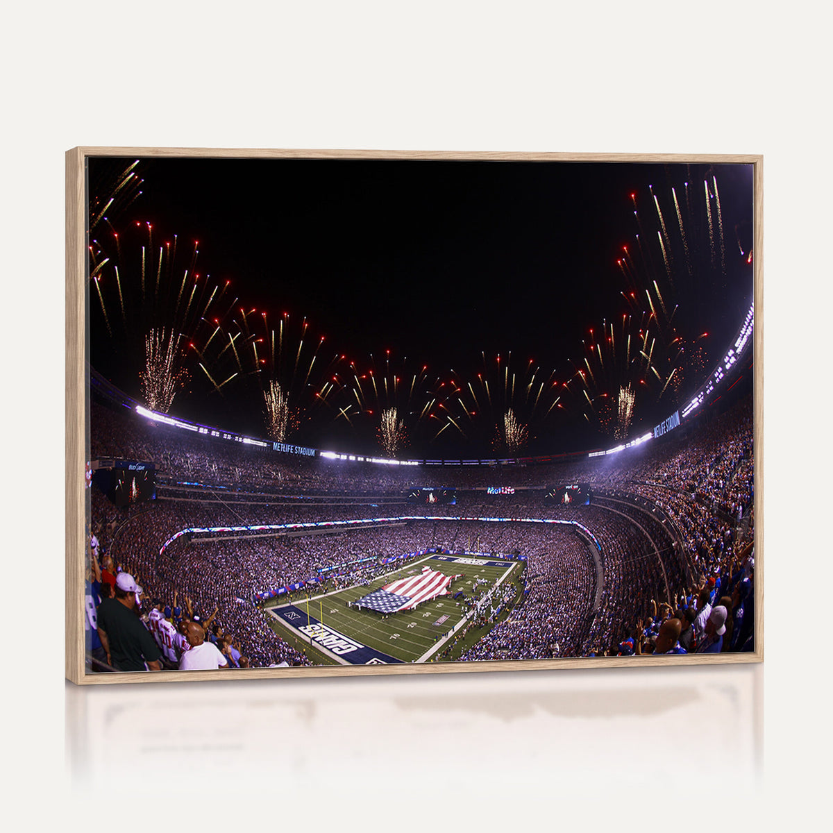 56360-MGV-CV-36X24 - New York Giants Football Team Print, East Rutherford MetLife Stadium Wall Art